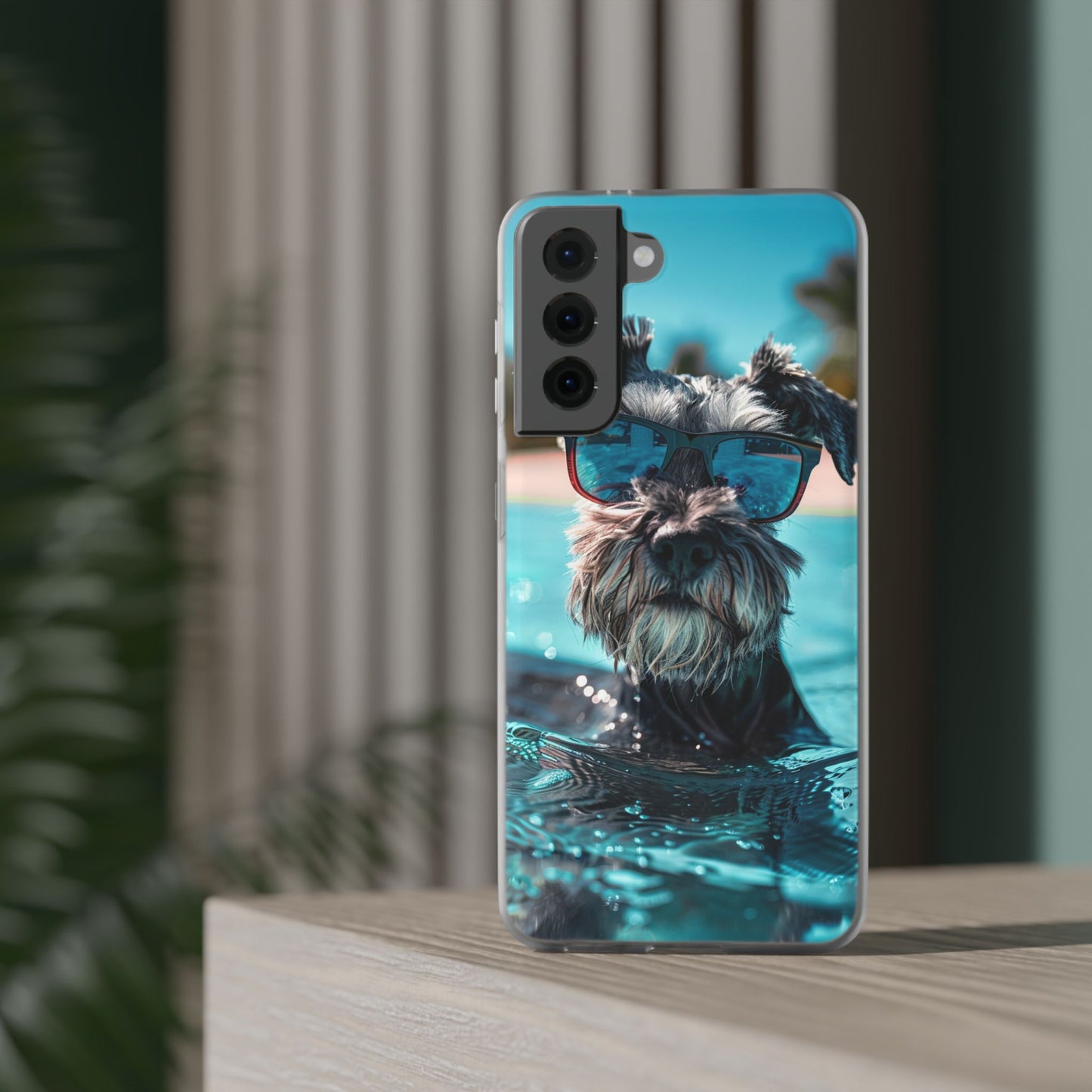 Aruba Schnauzer Option #2 Summer Beach iPhone & Samsung Flexi Cases