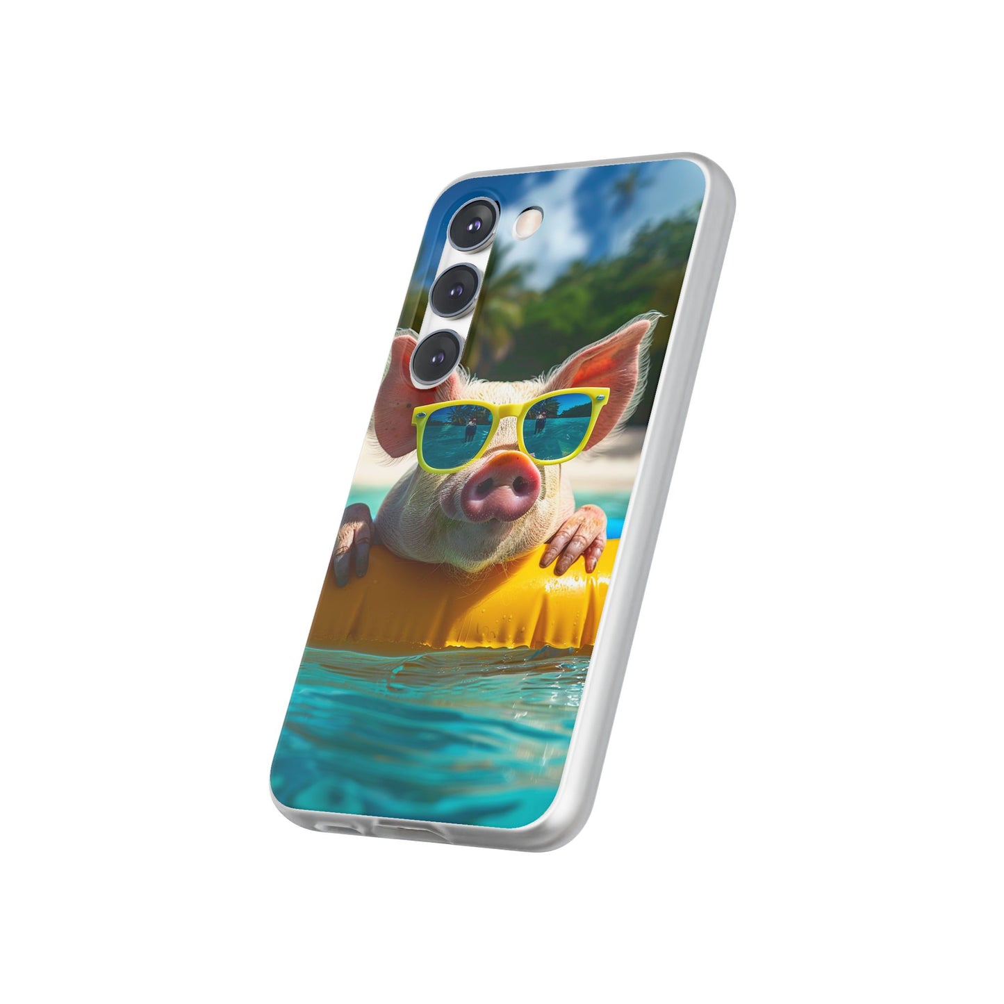 Aruba Summer Beach Pig iPhone & Samsung Flexi Cases