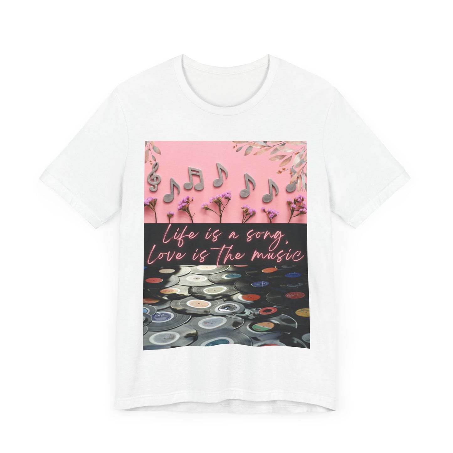 Life Is A Song, Love Is The Music Unisex Jersey Short Sleeve Tee