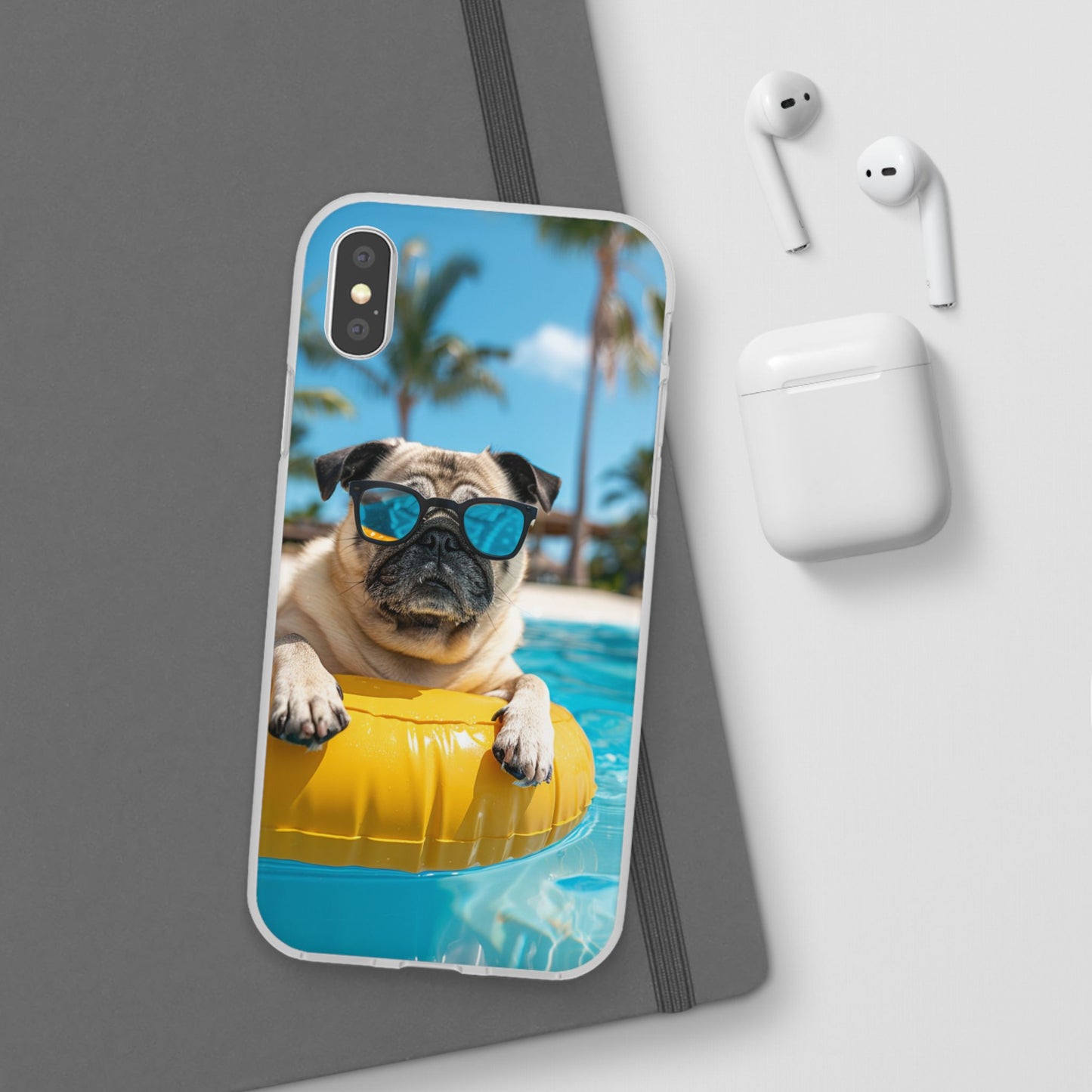 Aruba Pug Summer Option #2 iPhone & Samsung Flexi Cases