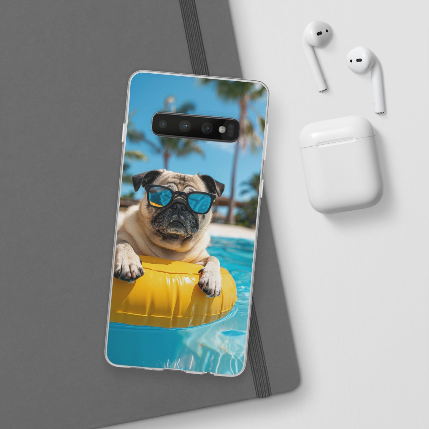 Aruba Pug Summer Option #2 iPhone & Samsung Flexi Cases