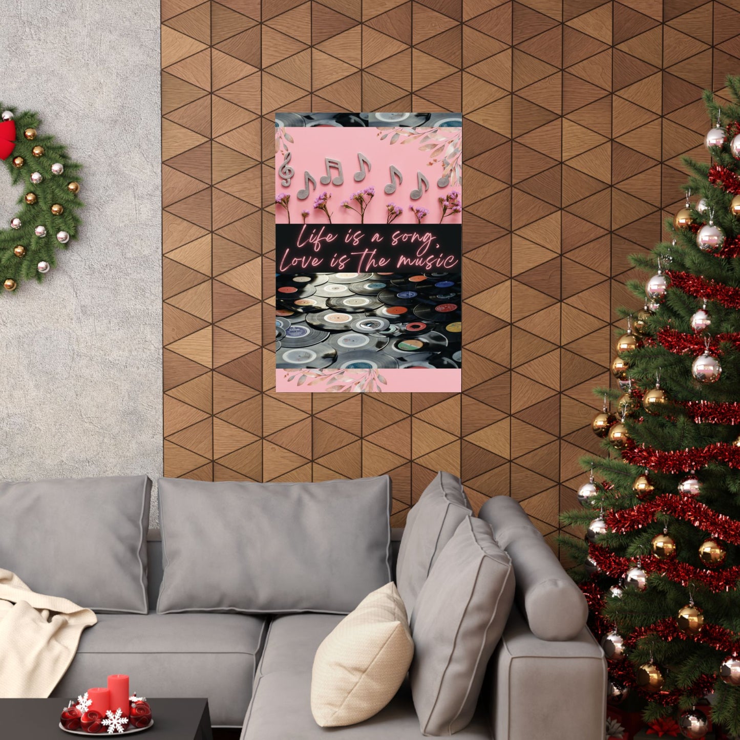 Life Is A Song, Love Is The Music (Pink) Matte Vertical Posters