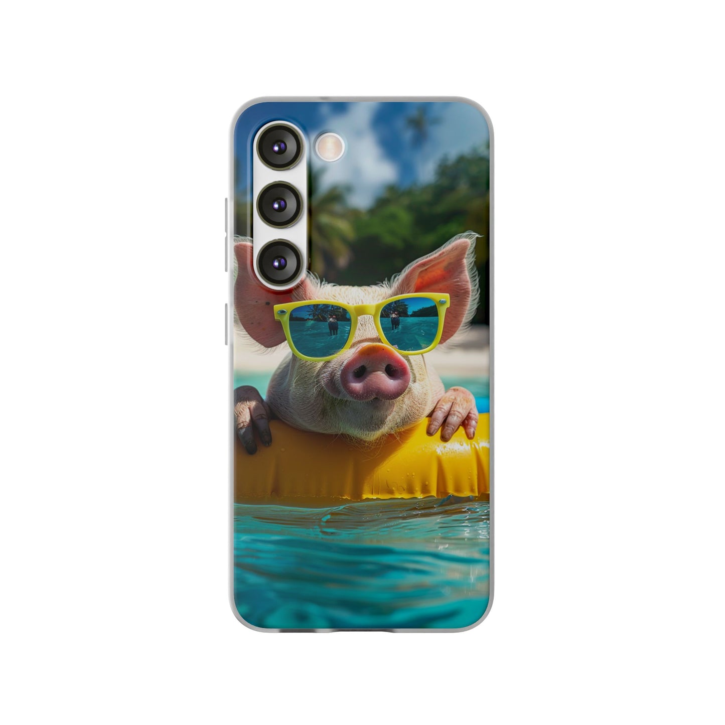 Aruba Summer Beach Pig iPhone & Samsung Flexi Cases