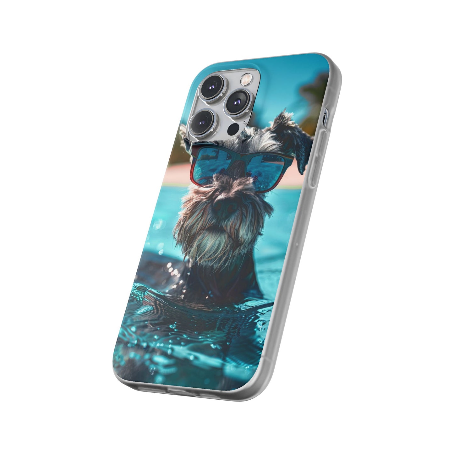 Aruba Schnauzer Option #2 Summer Beach iPhone & Samsung Flexi Cases