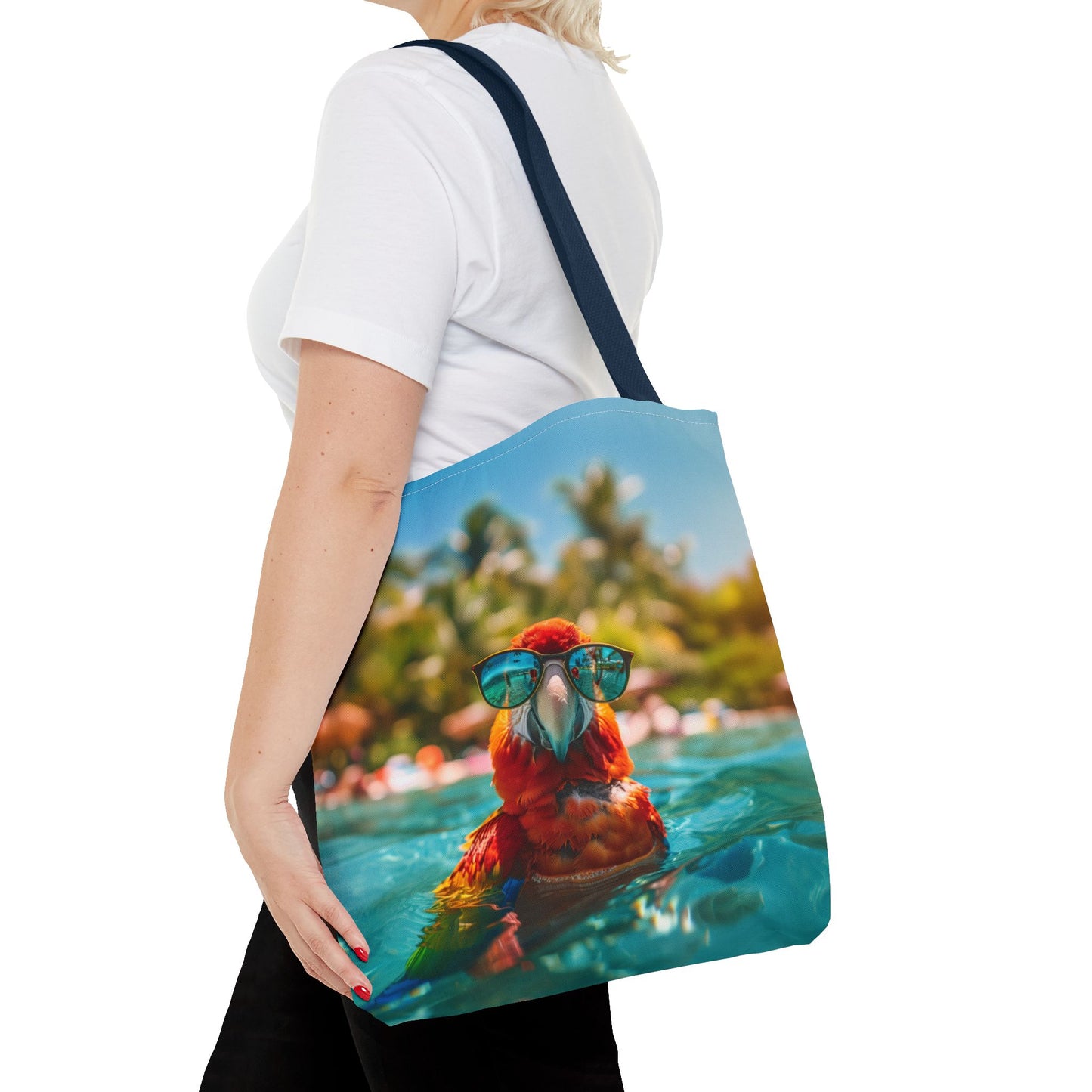 Summer Parrot Beach Tote Bag