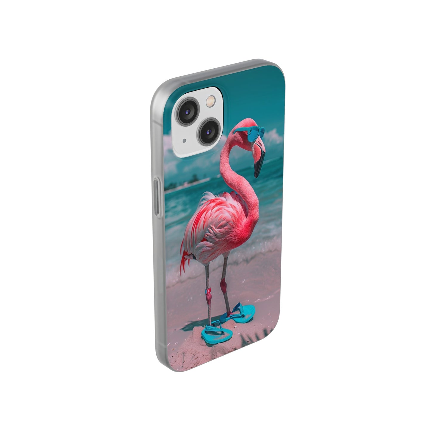 Aruba Beach Flamingo iPhone & Samsung Flexi Cases