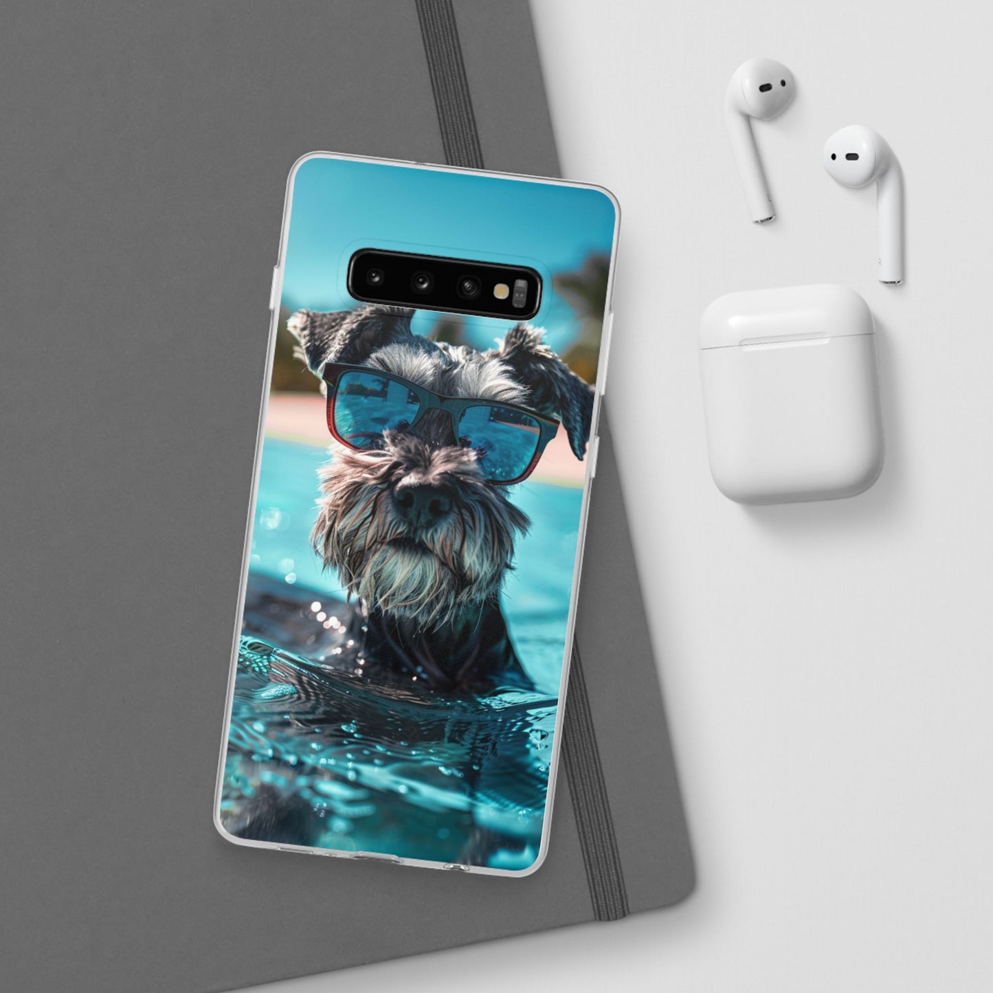 Aruba Schnauzer Option #2 Summer Beach iPhone & Samsung Flexi Cases