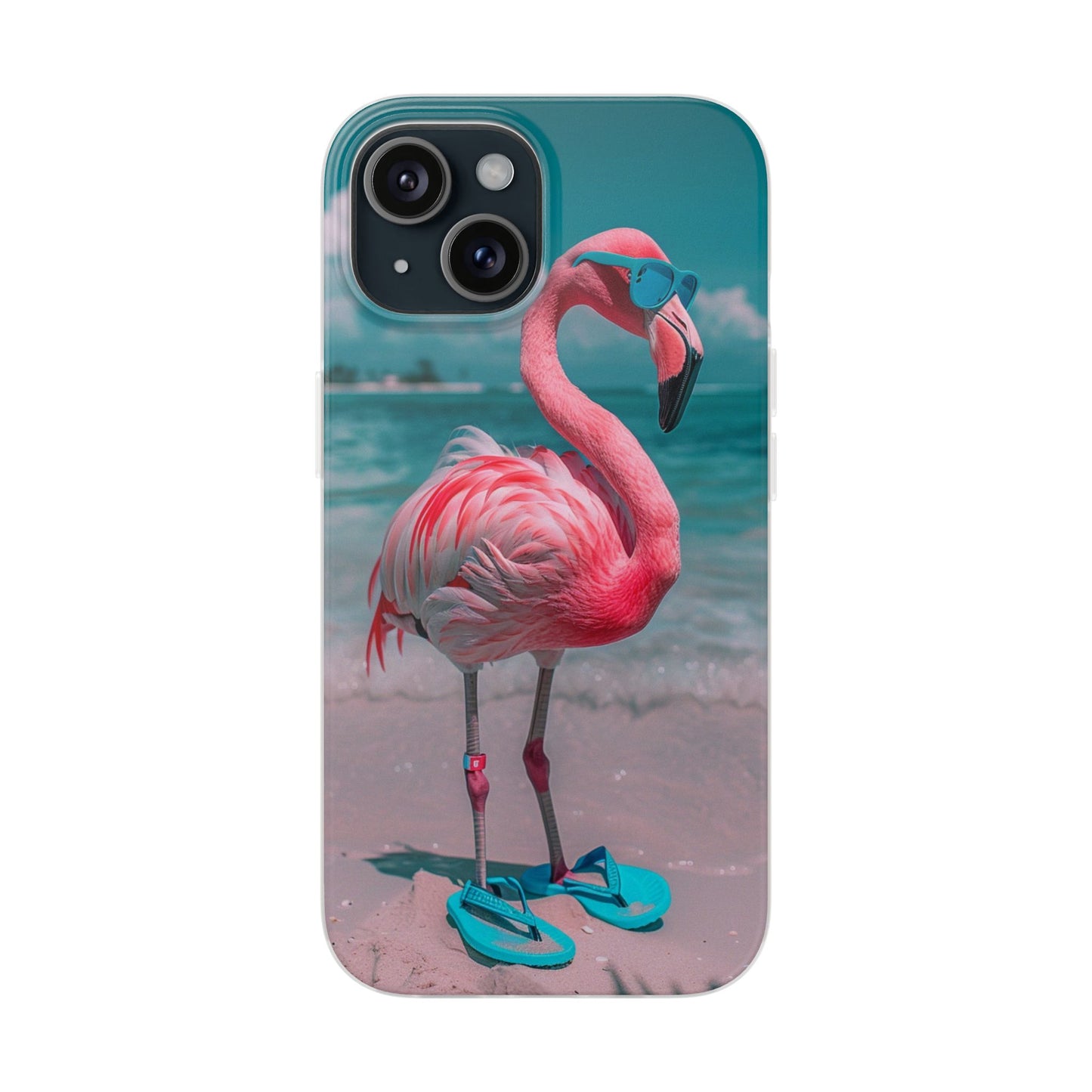 Aruba Beach Flamingo iPhone & Samsung Flexi Cases