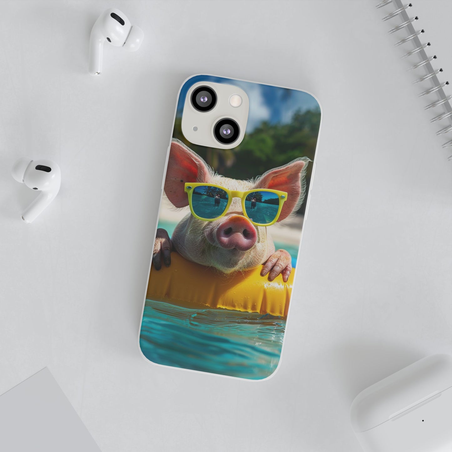 Aruba Summer Beach Pig iPhone & Samsung Flexi Cases