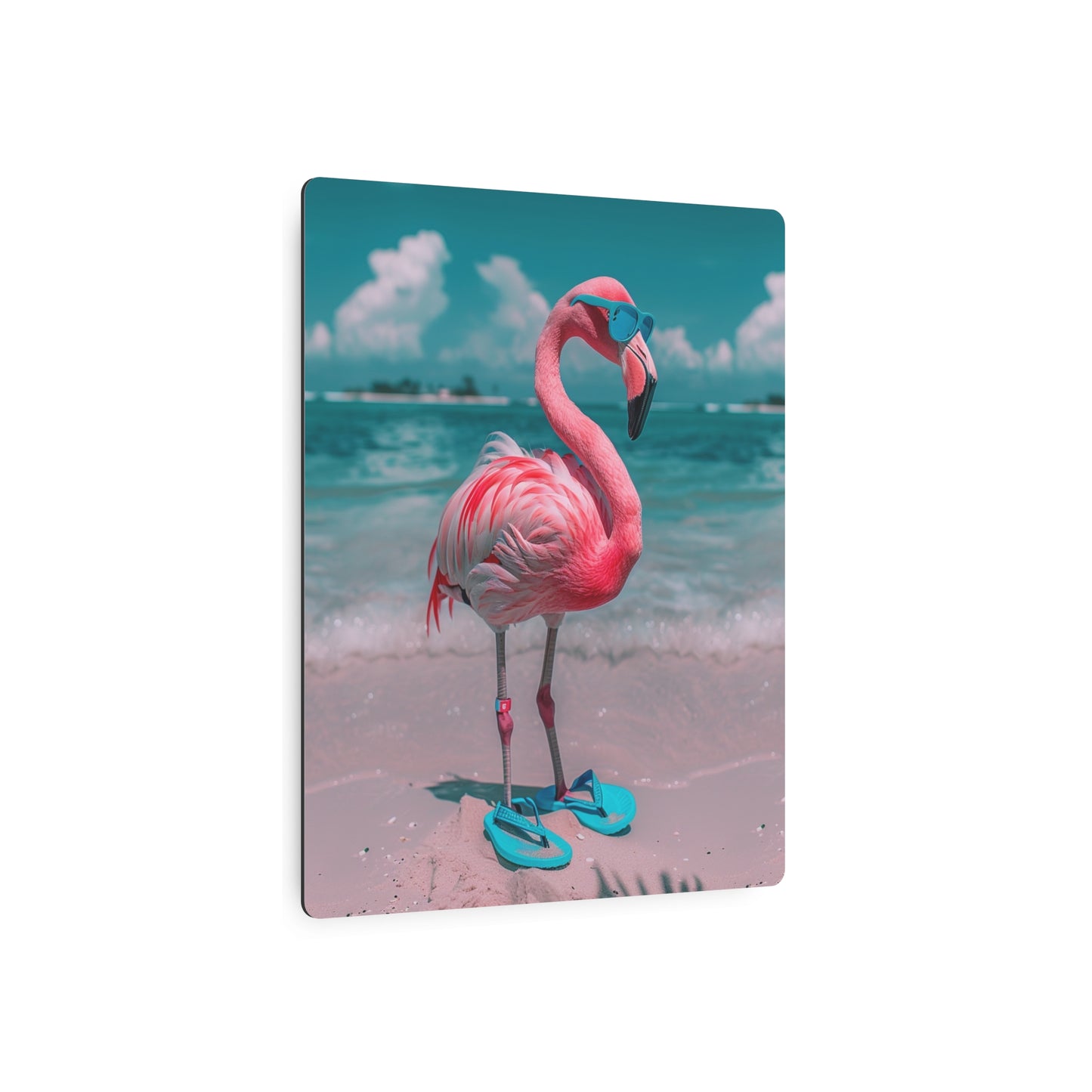 Aruba Flamingo Metal Art Sign