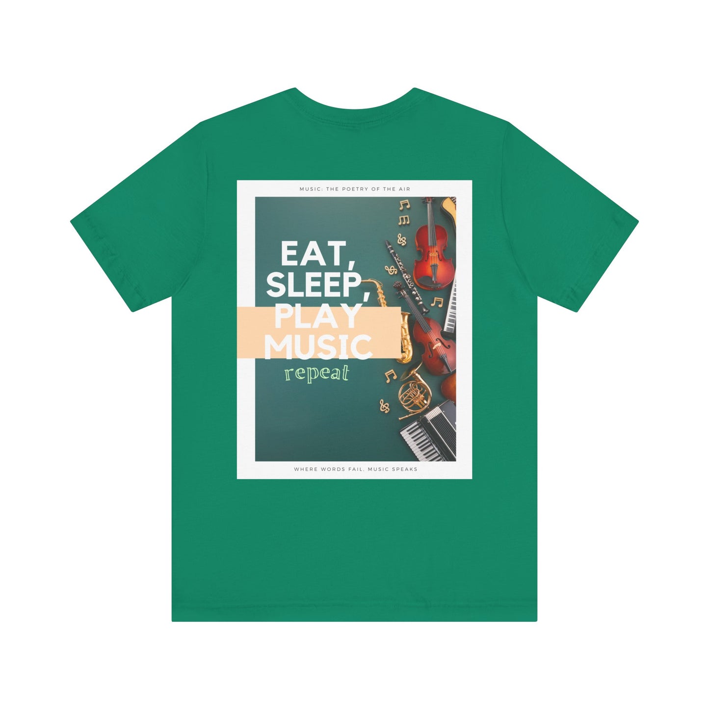Eat, Sleep, Play Music, Repeat Unisex Jersey Short Sleeve Tee