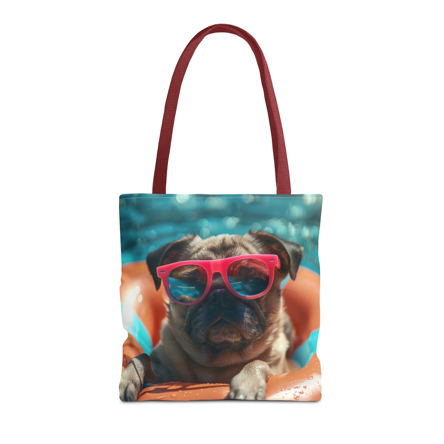 Summer Pug Beach Tote Bag