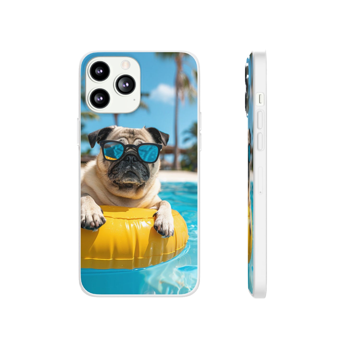 Aruba Pug Summer Option #2 iPhone & Samsung Flexi Cases