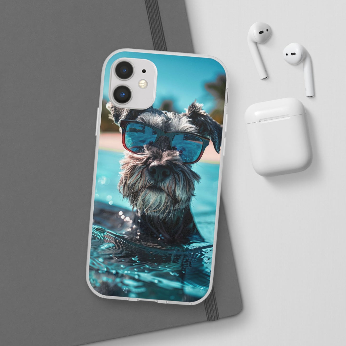 Aruba Schnauzer Option #2 Summer Beach iPhone & Samsung Flexi Cases