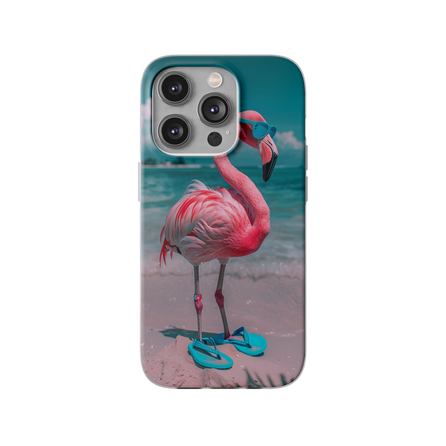 Aruba Beach Flamingo iPhone & Samsung Flexi Cases
