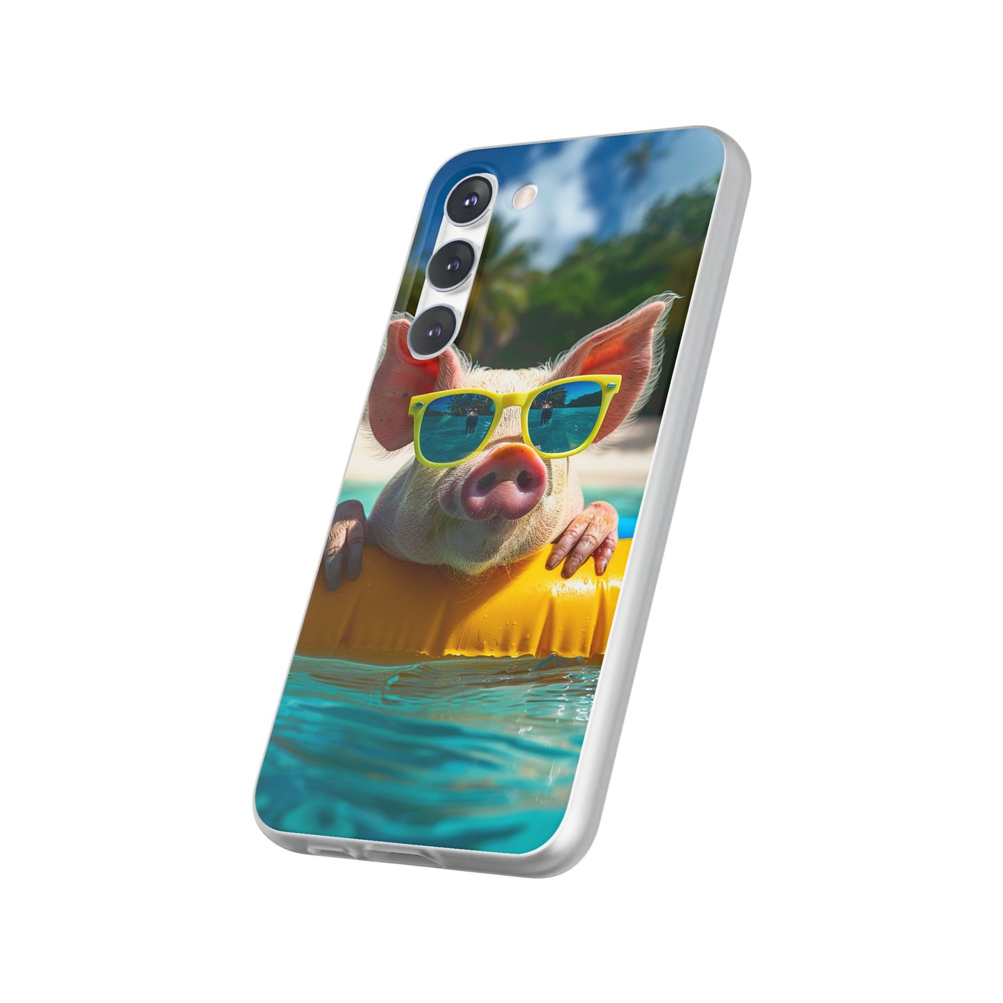 Aruba Summer Beach Pig iPhone & Samsung Flexi Cases