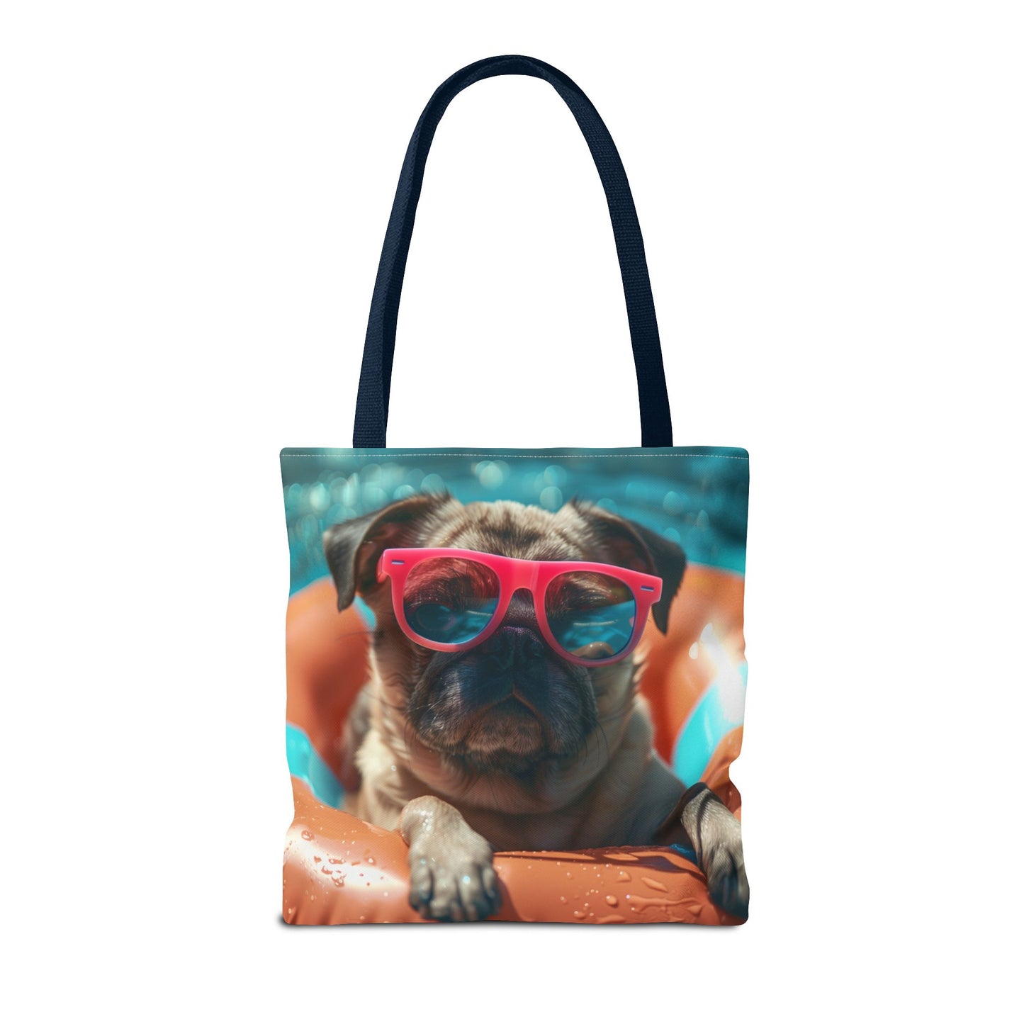 Summer Pug Beach Tote Bag