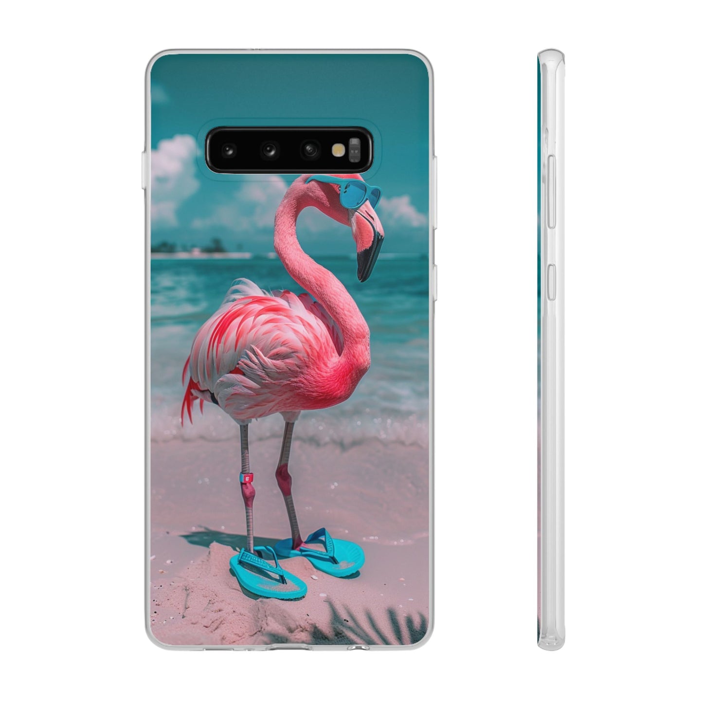 Aruba Beach Flamingo iPhone & Samsung Flexi Cases