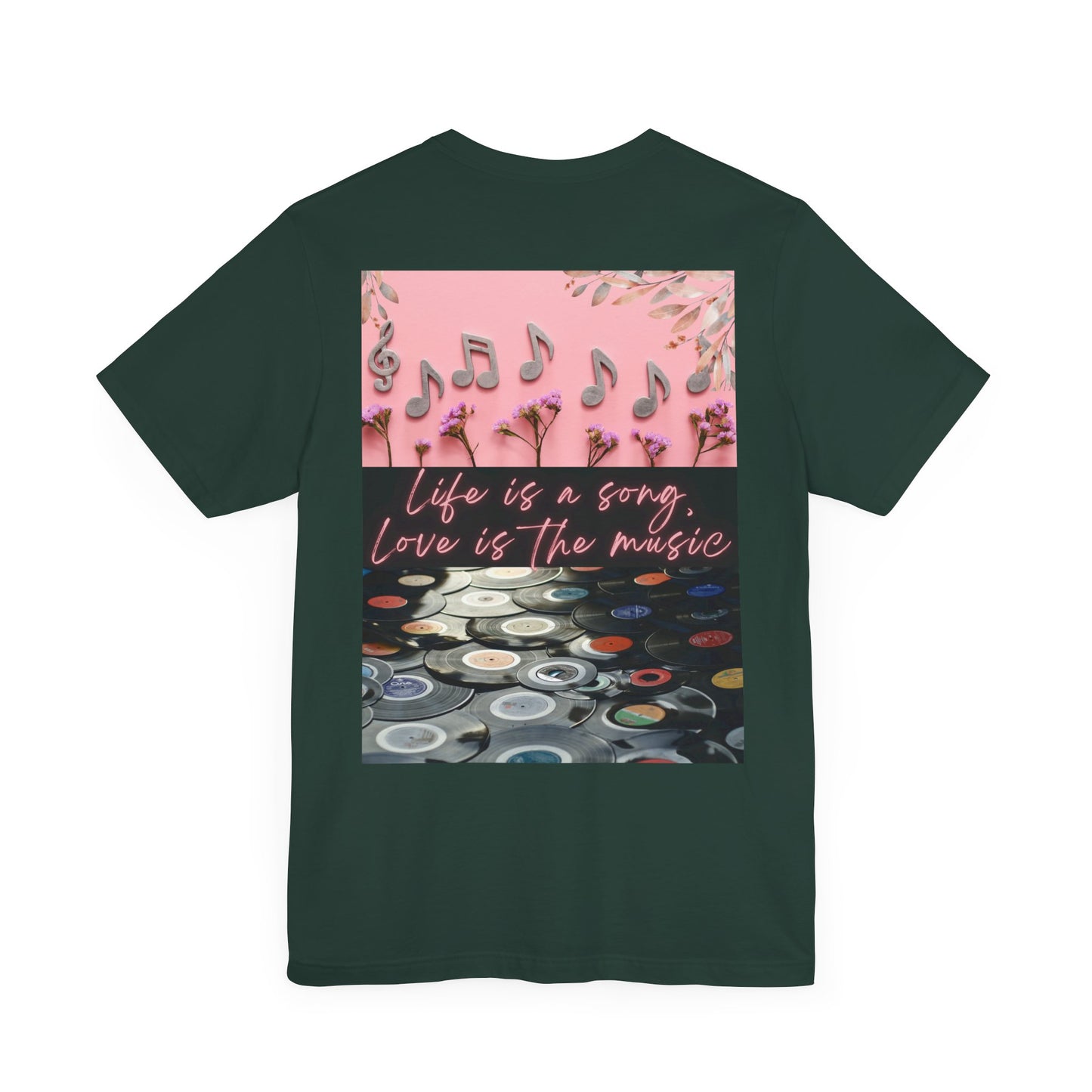 Life Is A Song, Love Is The Music Unisex Jersey Short Sleeve Tee