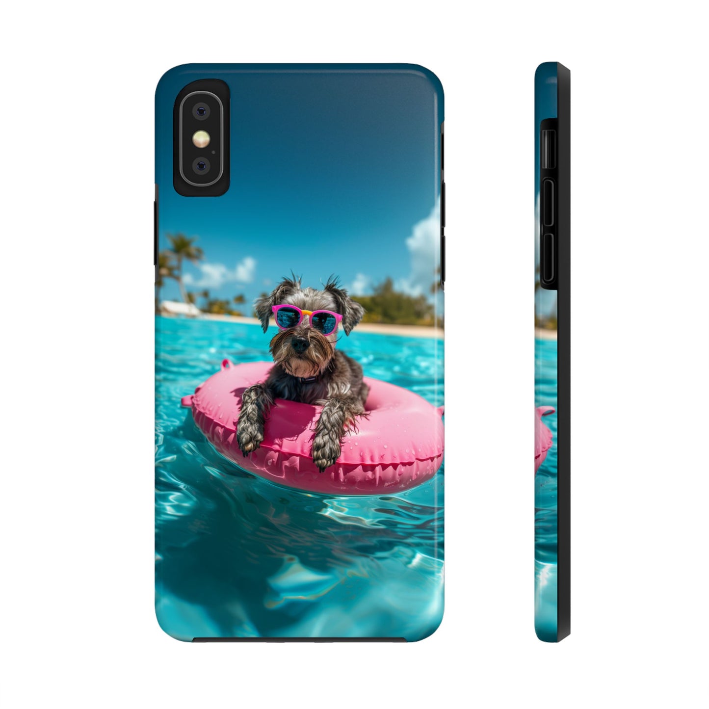 Schnauzer Summer Beach Tough iPhone & Samsung Cases