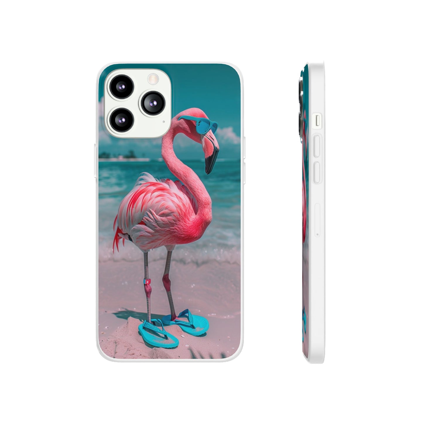 Aruba Beach Flamingo iPhone & Samsung Flexi Cases