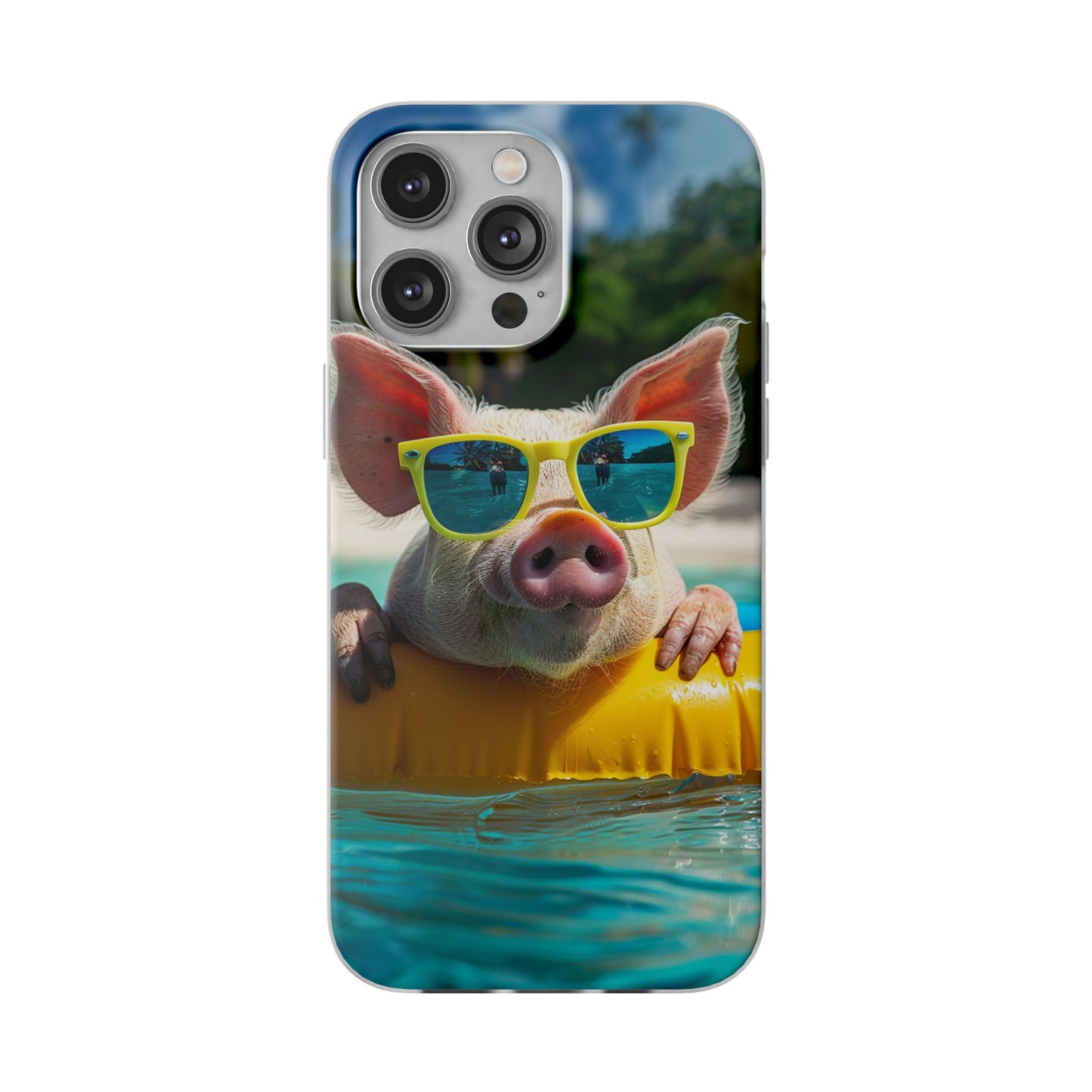 Aruba Summer Beach Pig iPhone & Samsung Flexi Cases