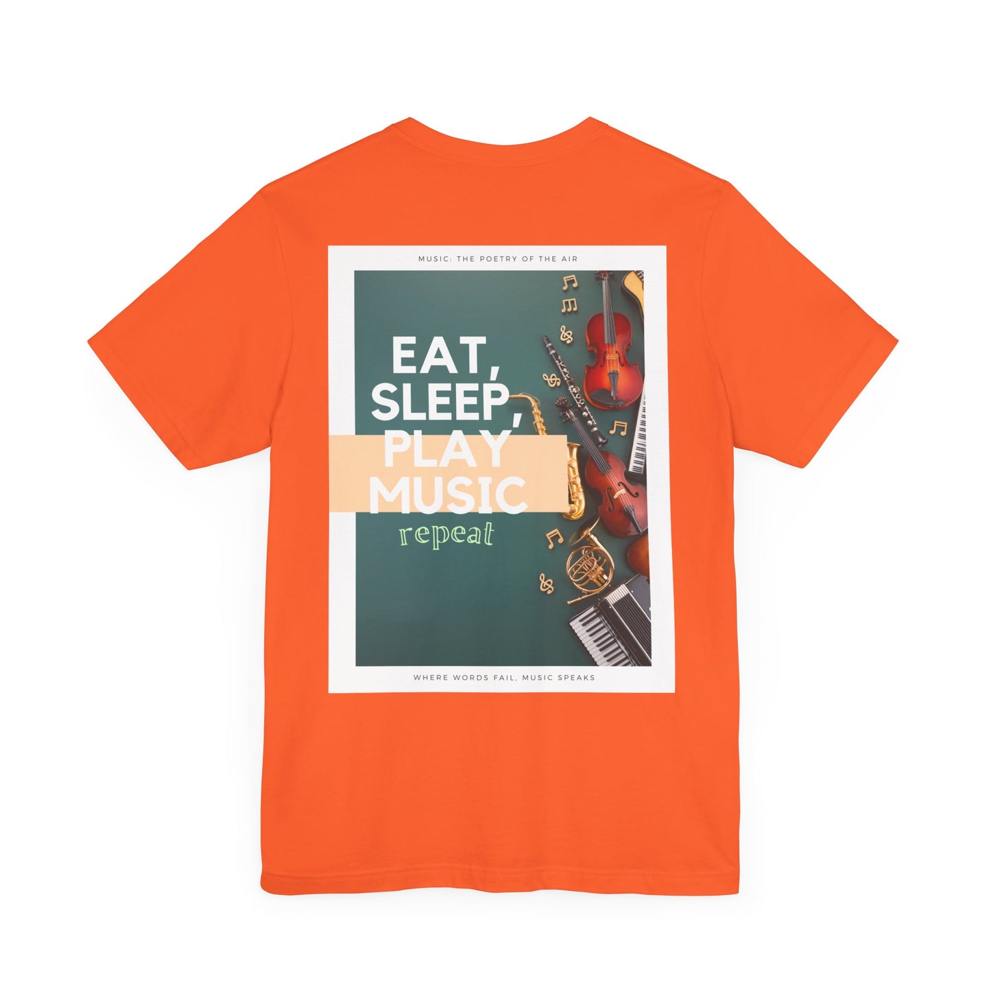 Eat, Sleep, Play Music, Repeat Unisex Jersey Short Sleeve Tee