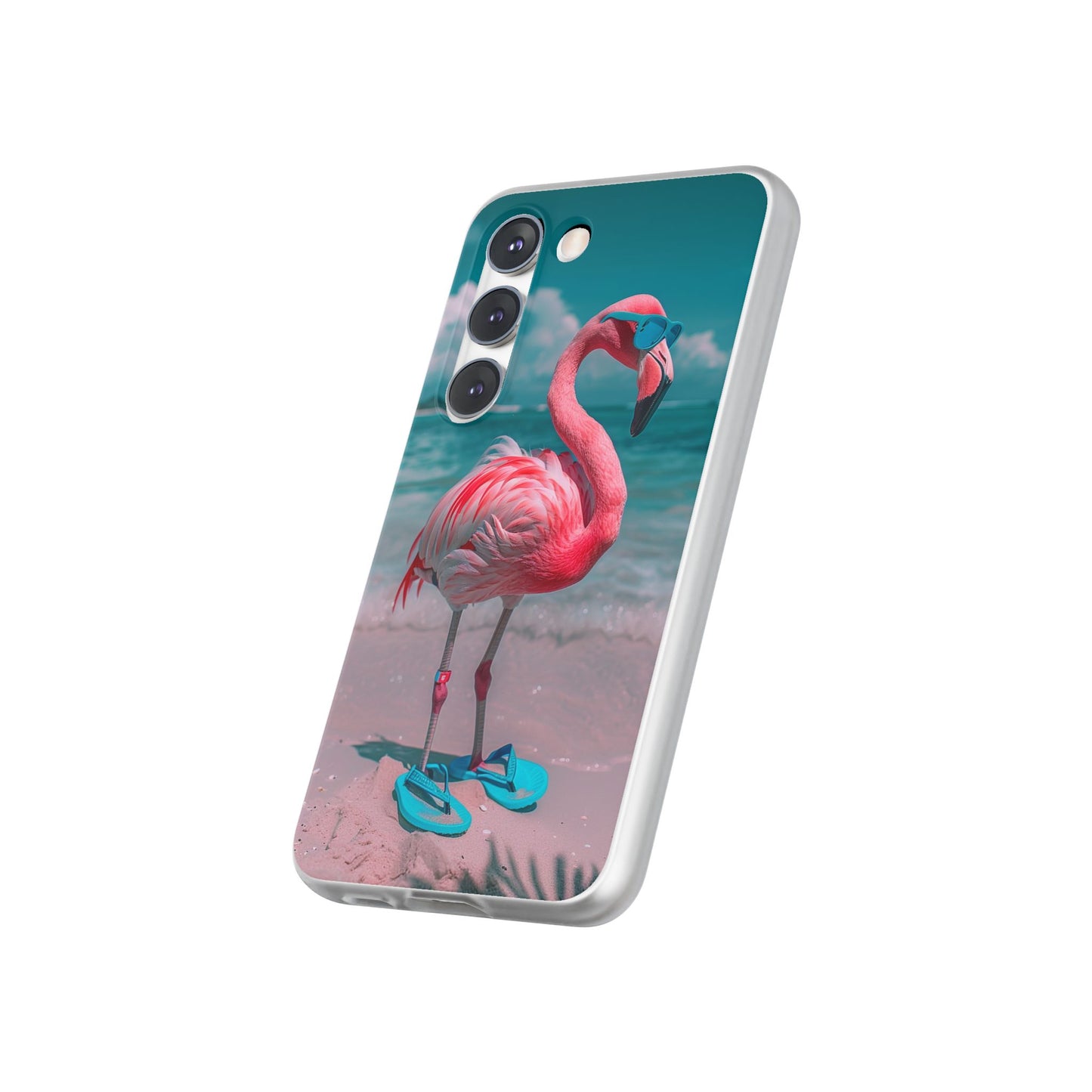 Aruba Beach Flamingo iPhone & Samsung Flexi Cases