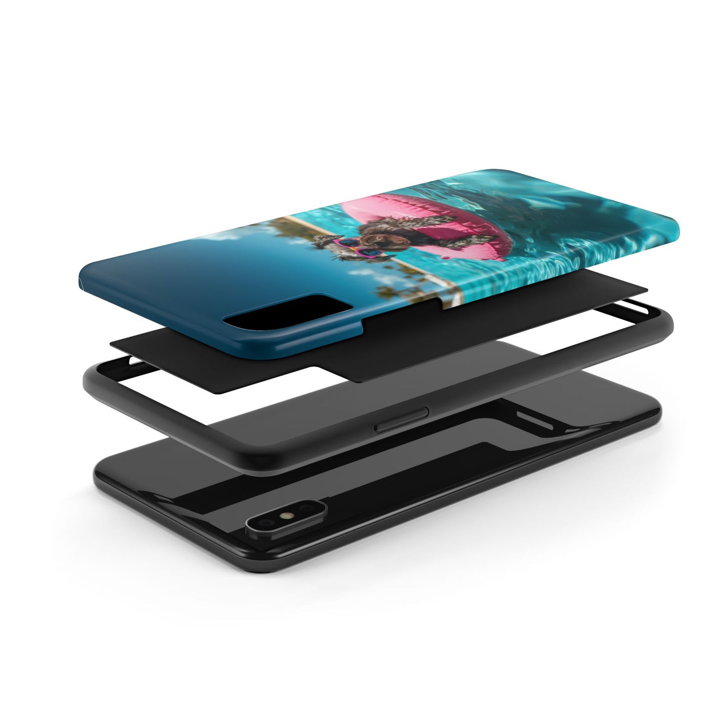Schnauzer Summer Beach Tough iPhone & Samsung Cases