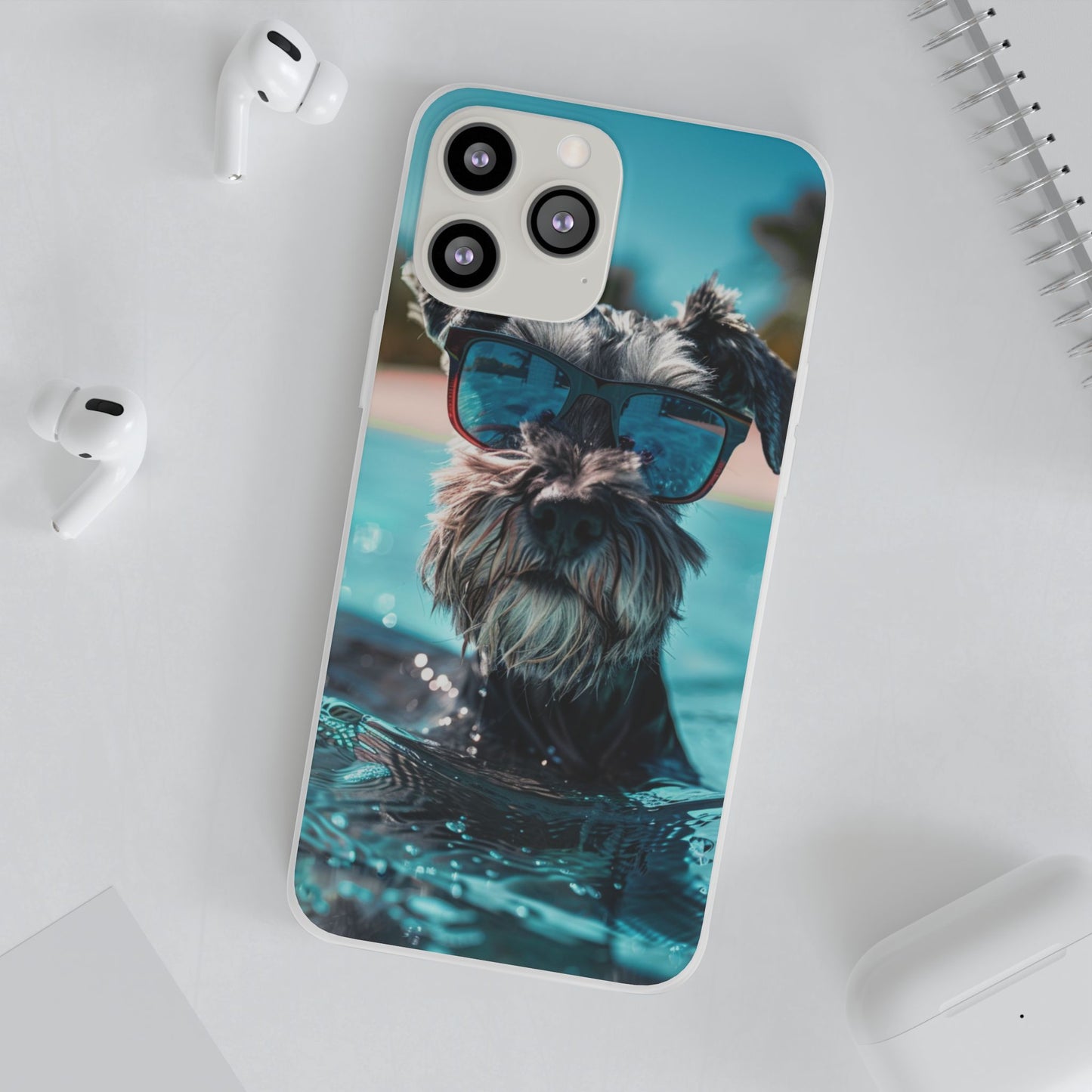 Aruba Schnauzer Option #2 Summer Beach iPhone & Samsung Flexi Cases