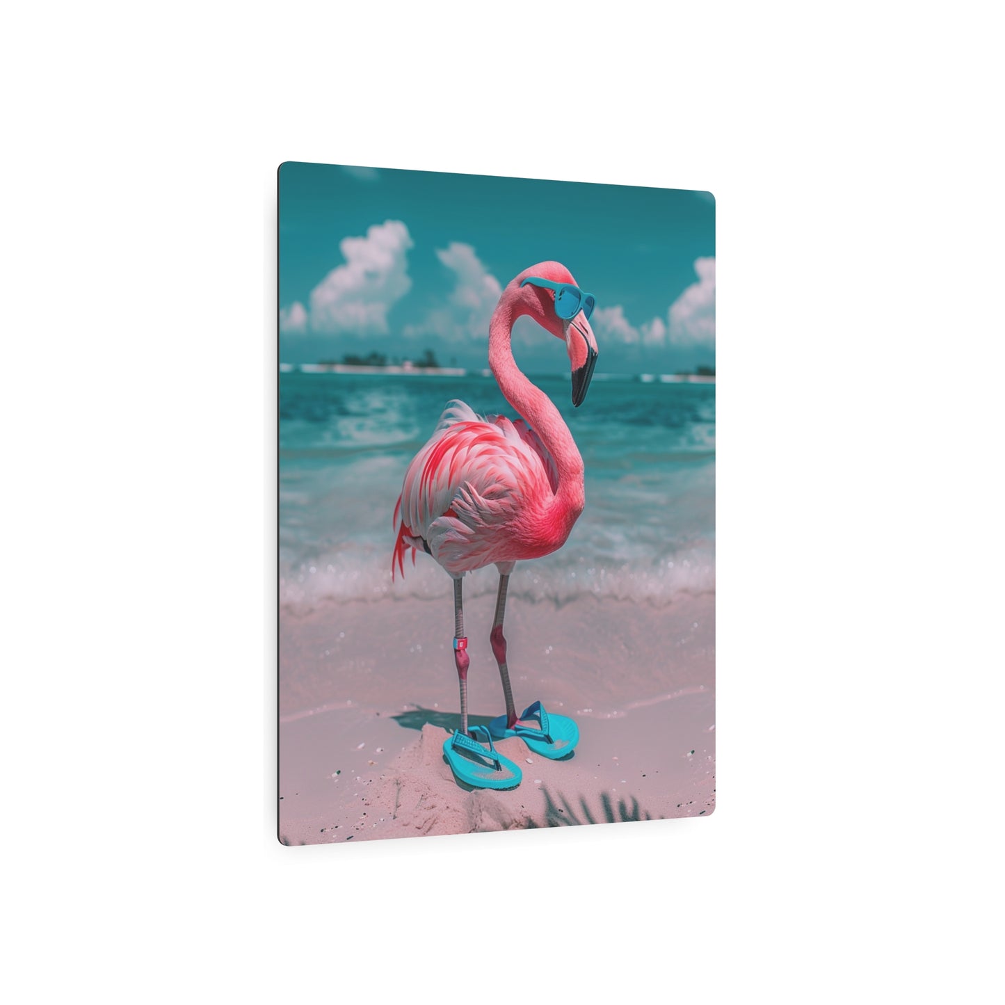 Aruba Flamingo Metal Art Sign
