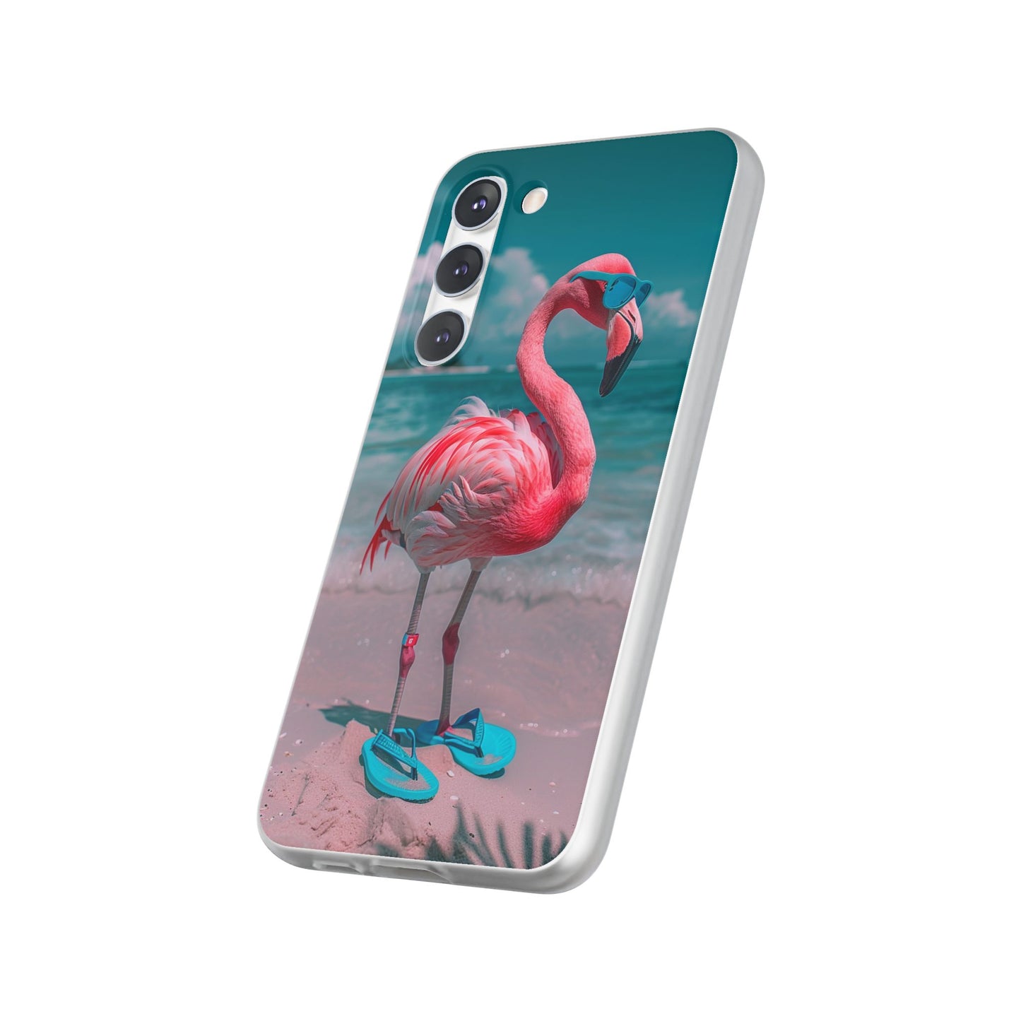 Aruba Beach Flamingo iPhone & Samsung Flexi Cases