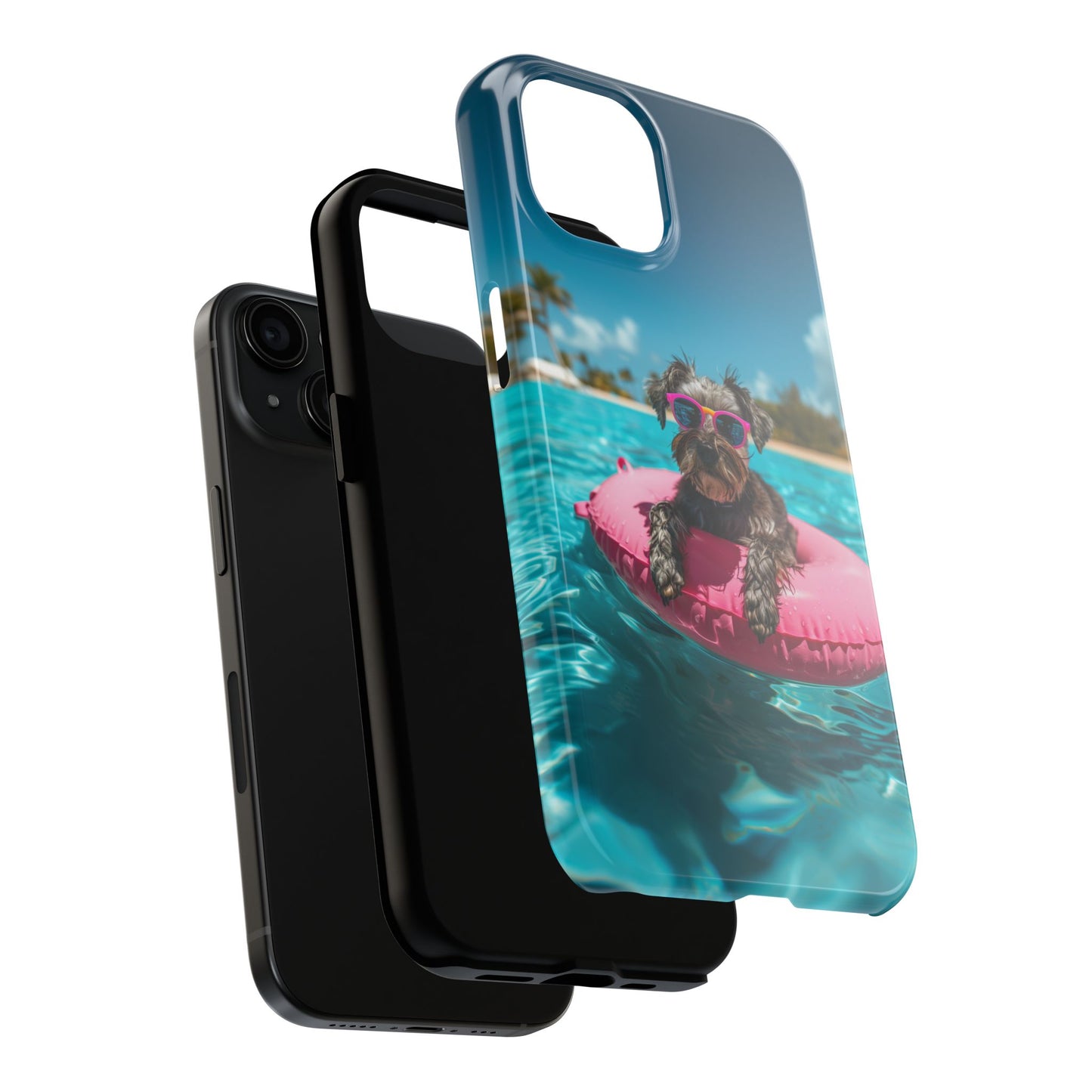 Schnauzer Summer Beach Tough iPhone & Samsung Cases