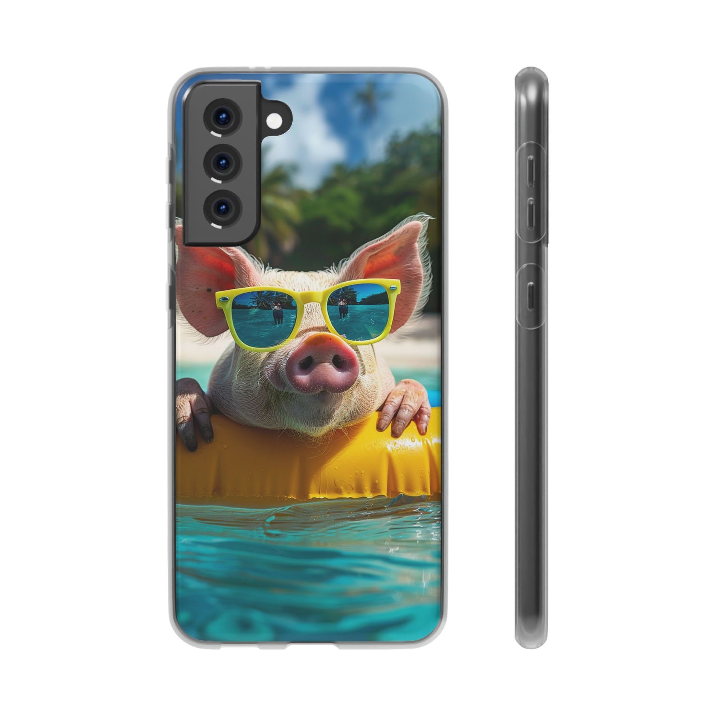 Aruba Summer Beach Pig iPhone & Samsung Flexi Cases