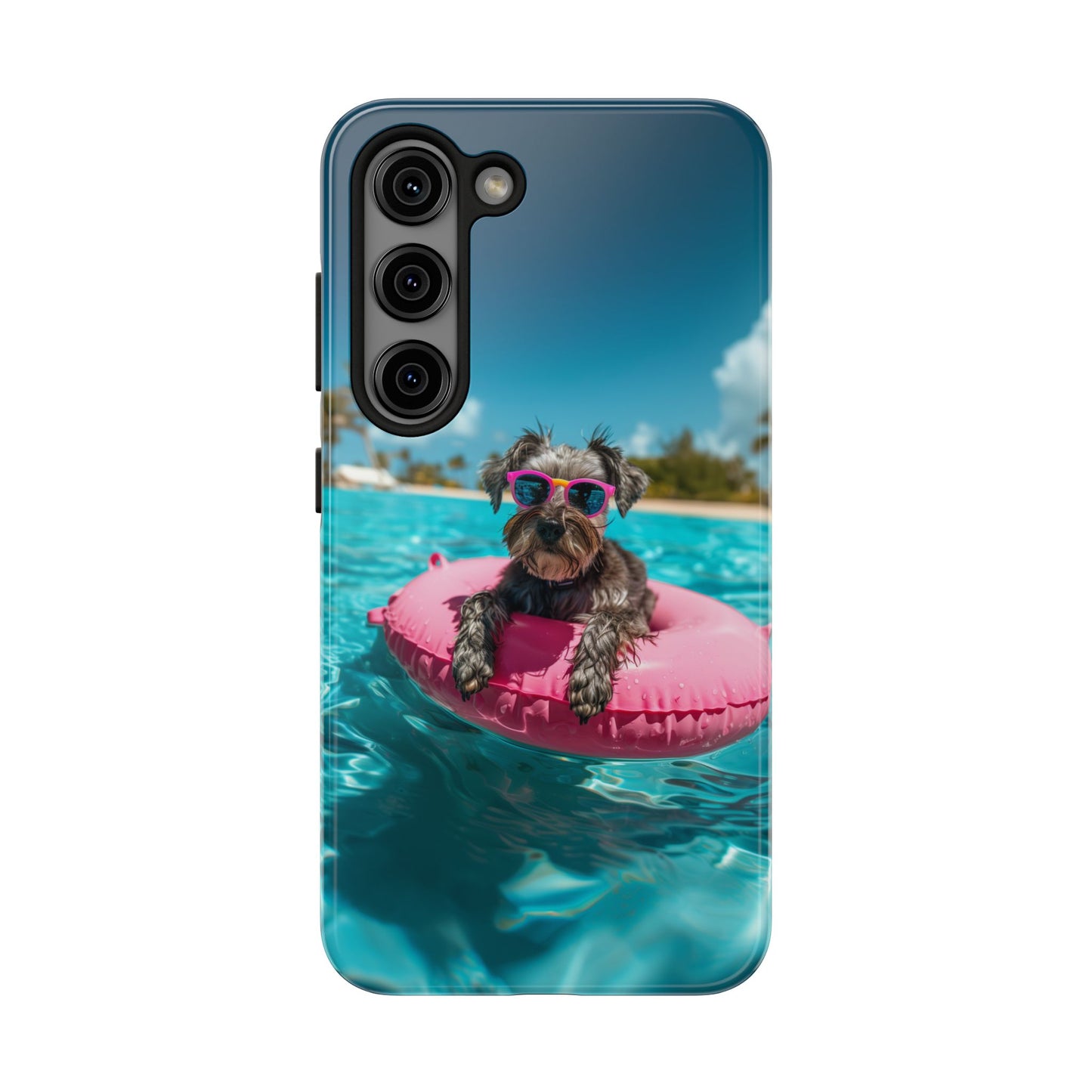 Schnauzer Summer Beach Tough iPhone & Samsung Cases
