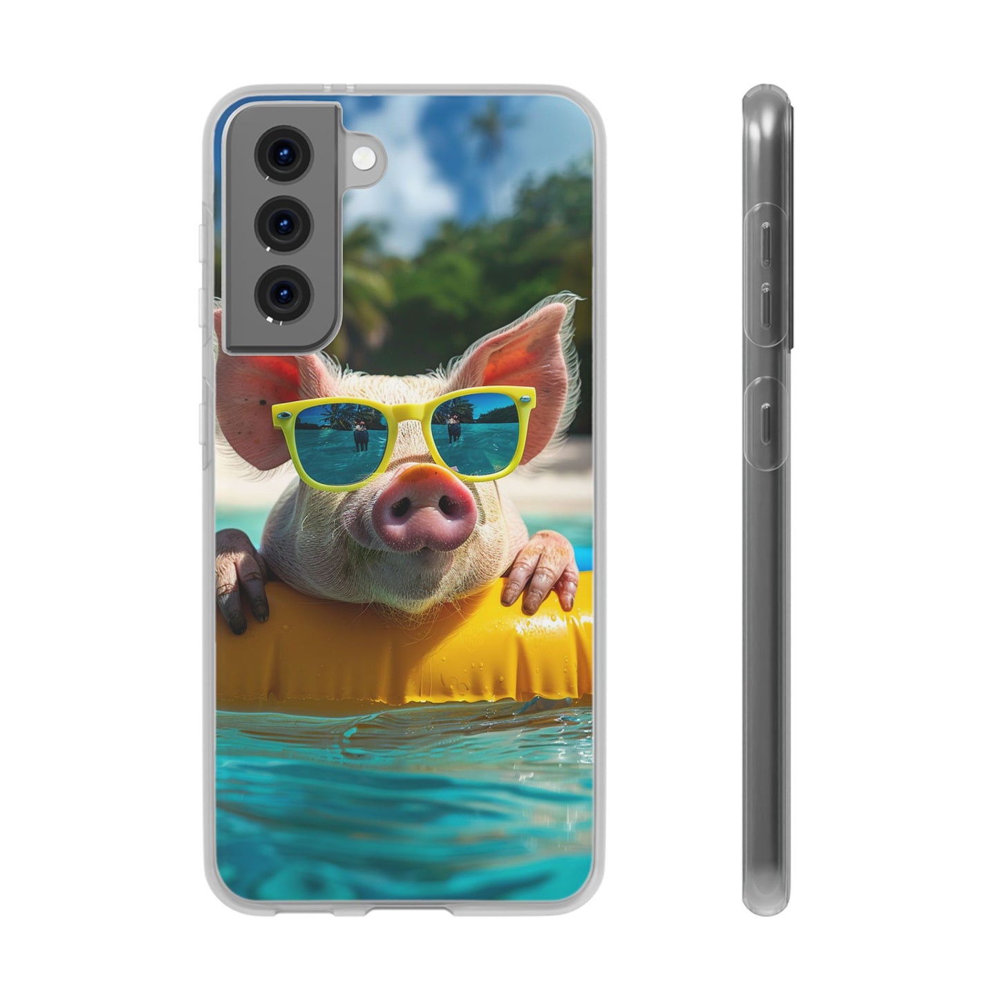 Aruba Summer Beach Pig iPhone & Samsung Flexi Cases