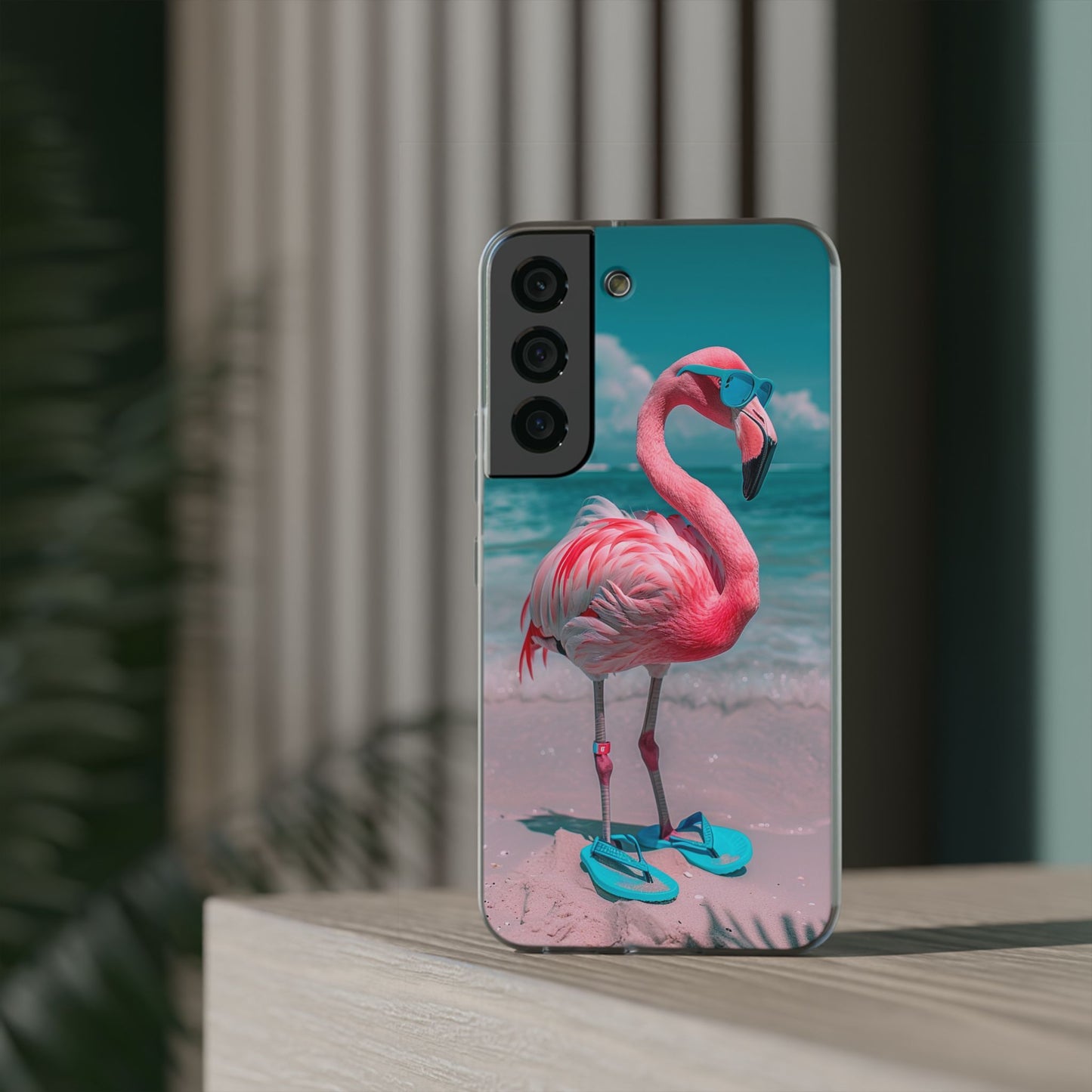 Aruba Beach Flamingo iPhone & Samsung Flexi Cases