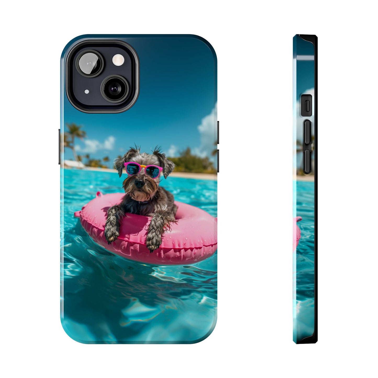 Schnauzer Summer Beach Tough iPhone & Samsung Cases
