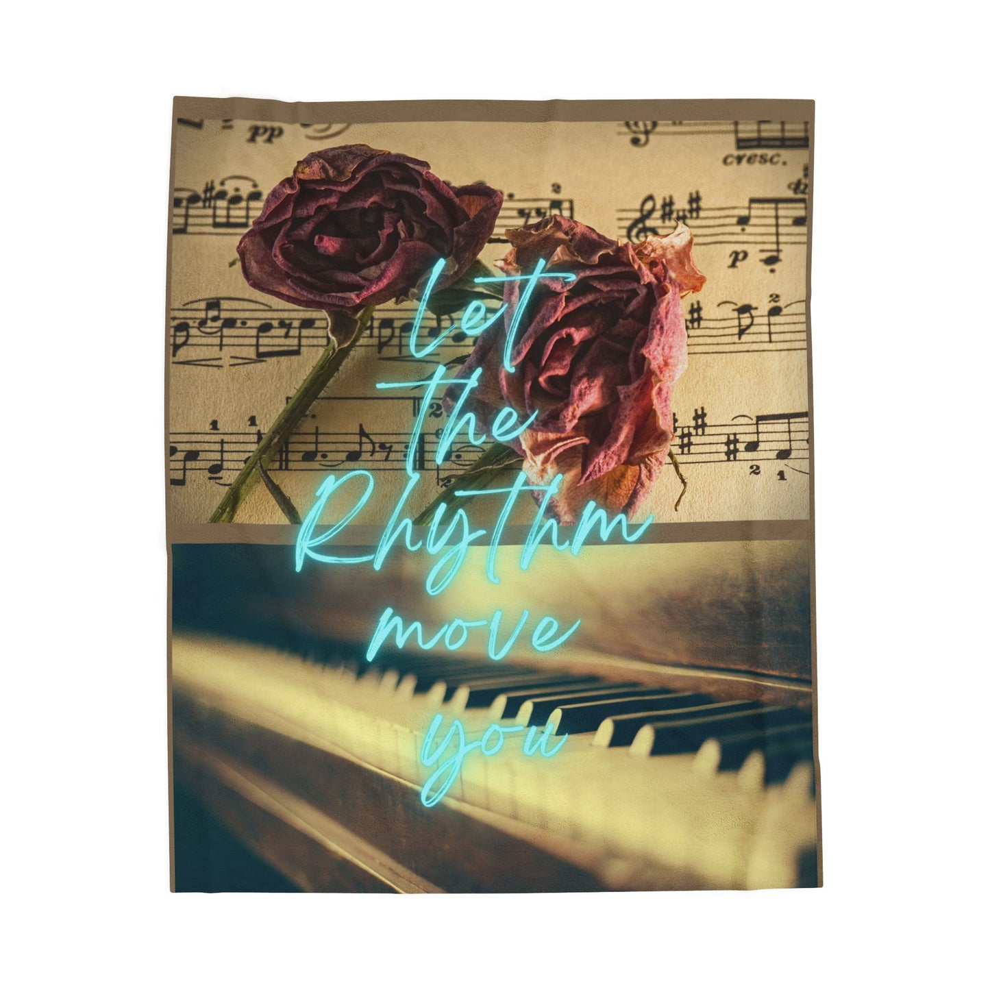 Let The Rhythm Move You Velveteen Plush Blanket