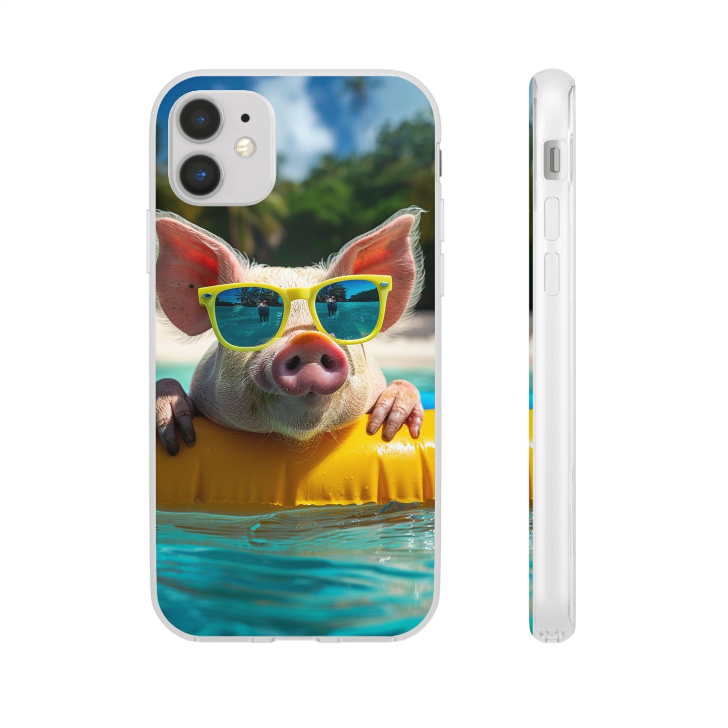 Aruba Summer Beach Pig iPhone & Samsung Flexi Cases