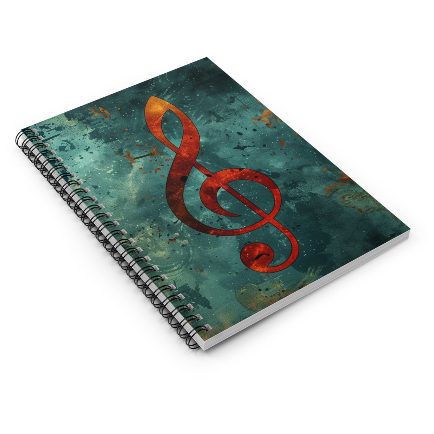 Treble Clef Spiral Songwriting Notebook - Ruled Line
