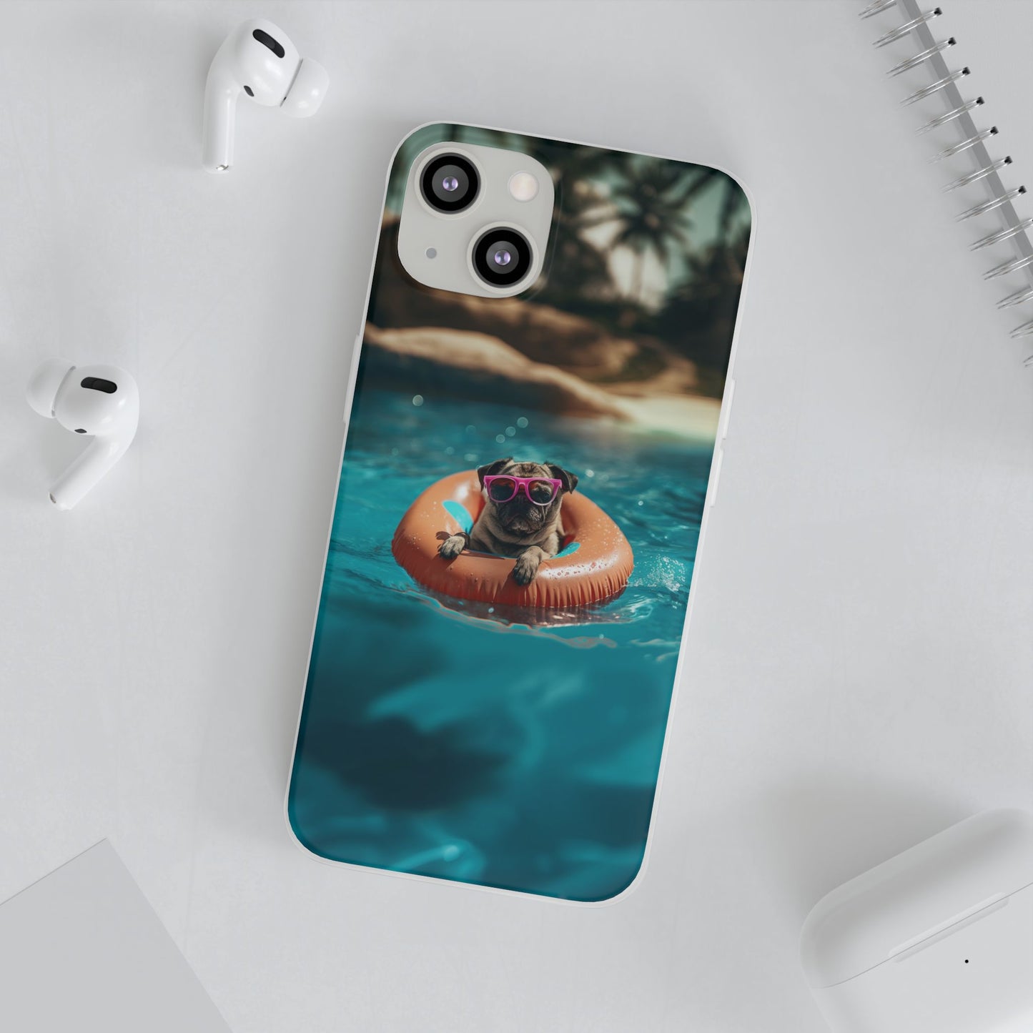 Pug Summer iPhone & Samsung Flexi Cases