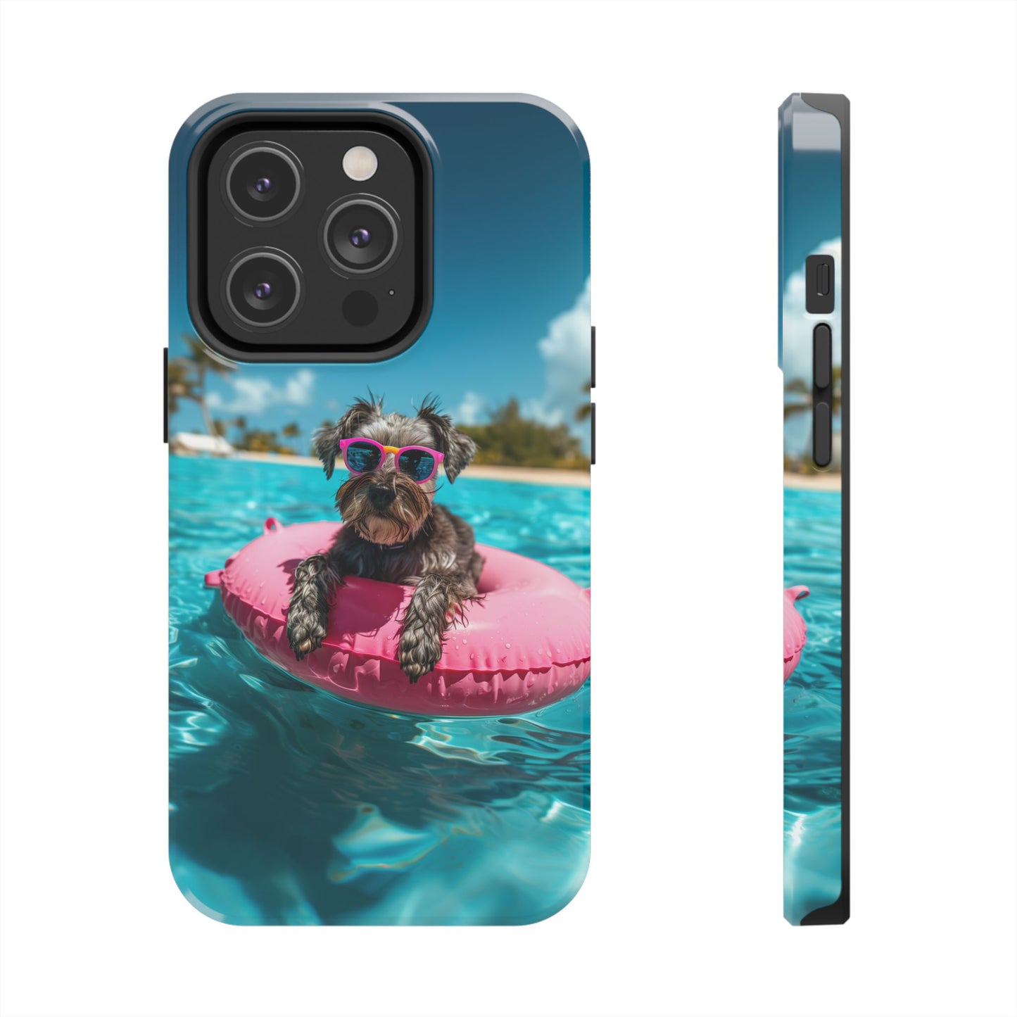 Schnauzer Summer Beach Tough iPhone & Samsung Cases
