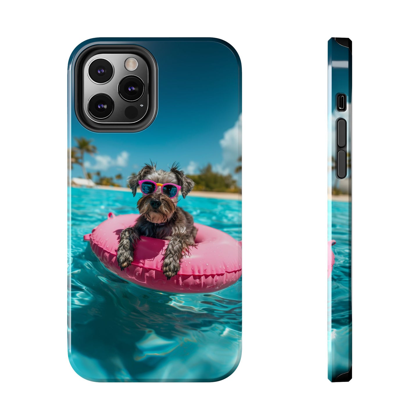 Schnauzer Summer Beach Tough iPhone & Samsung Cases