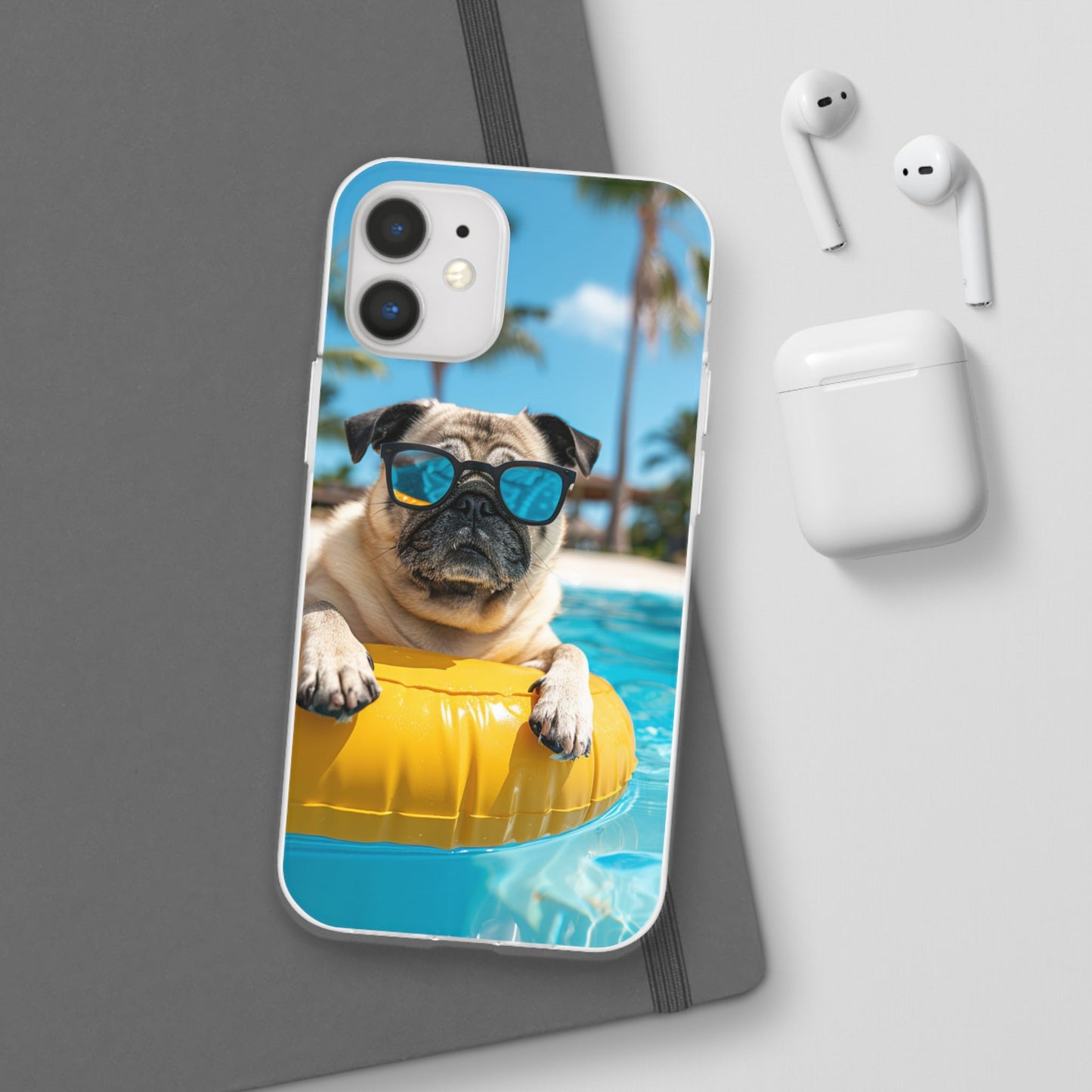 Aruba Pug Summer Option #2 iPhone & Samsung Flexi Cases