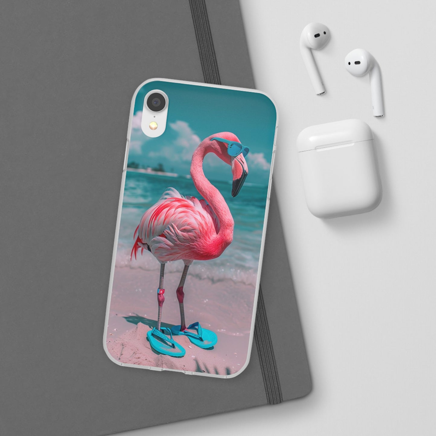 Aruba Beach Flamingo iPhone & Samsung Flexi Cases