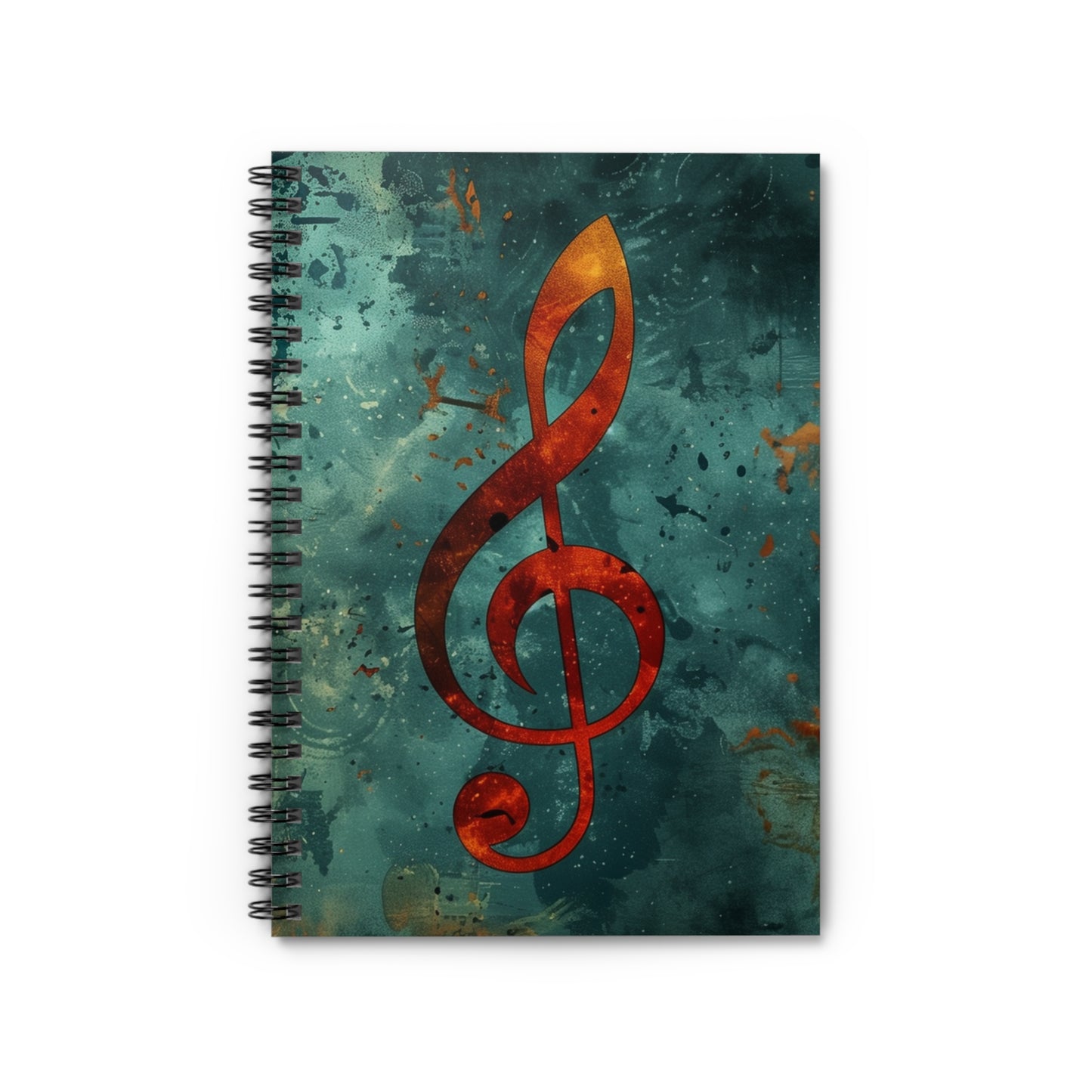Treble Clef Spiral Songwriting Notebook - Ruled Line