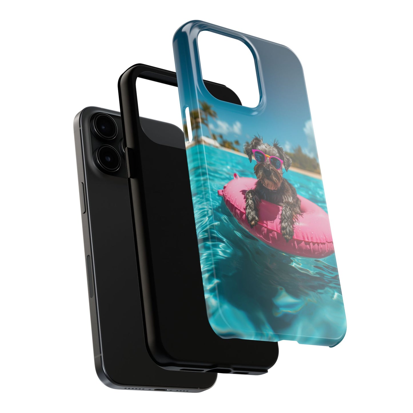 Schnauzer Summer Beach Tough iPhone & Samsung Cases