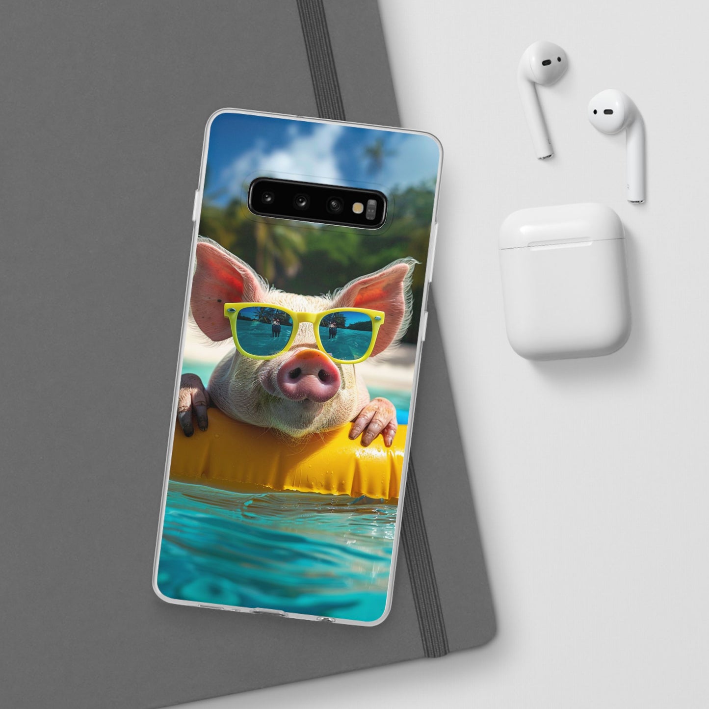 Aruba Summer Beach Pig iPhone & Samsung Flexi Cases