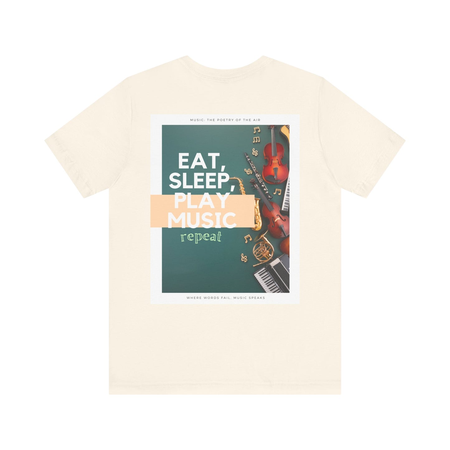 Eat, Sleep, Play Music, Repeat Unisex Jersey Short Sleeve Tee